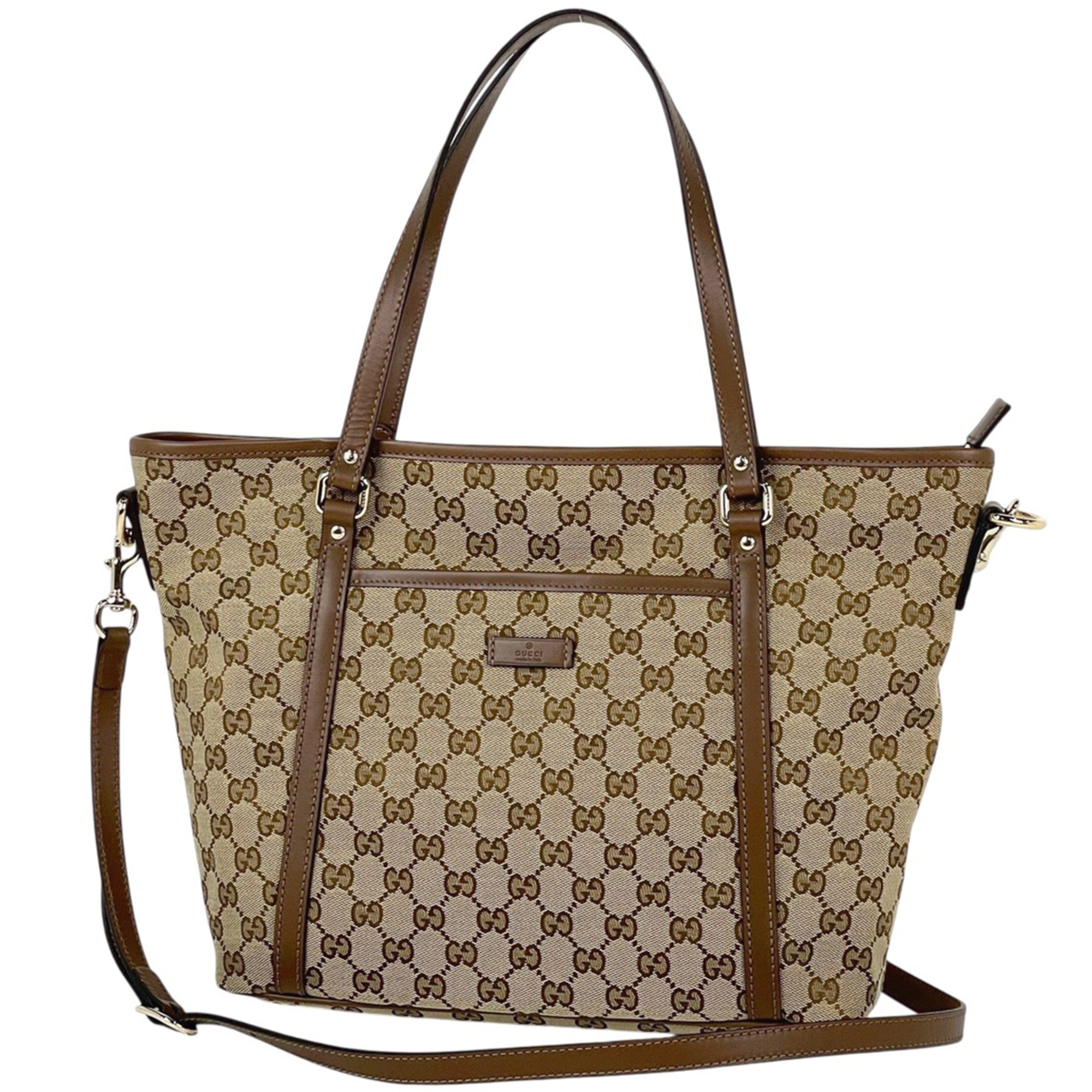 Gucci Brown Gg Canvas Tote Bag (Pre-Owned)