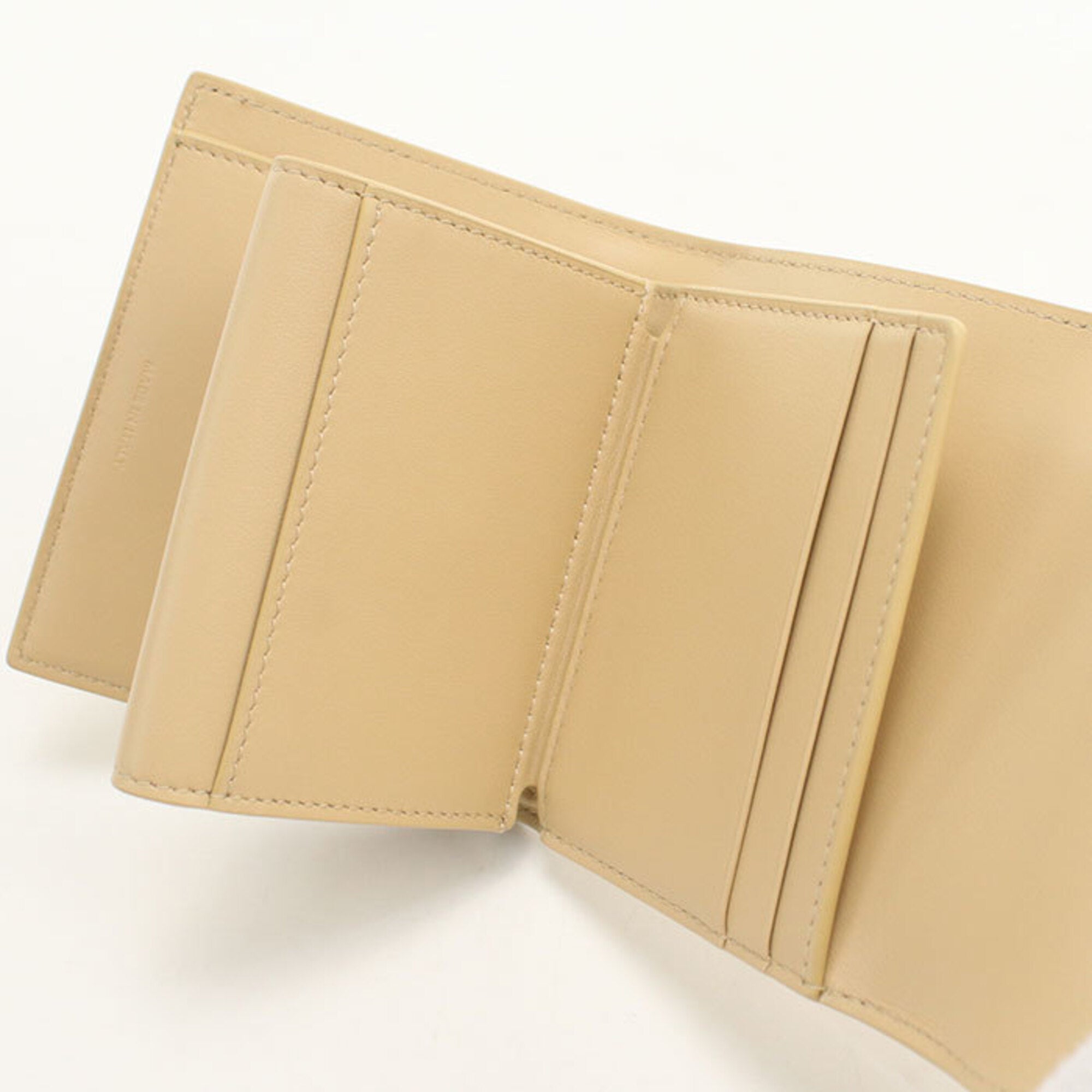 Celine Beige Leather Wallet (Tri-Fold) (Pre-Owned)