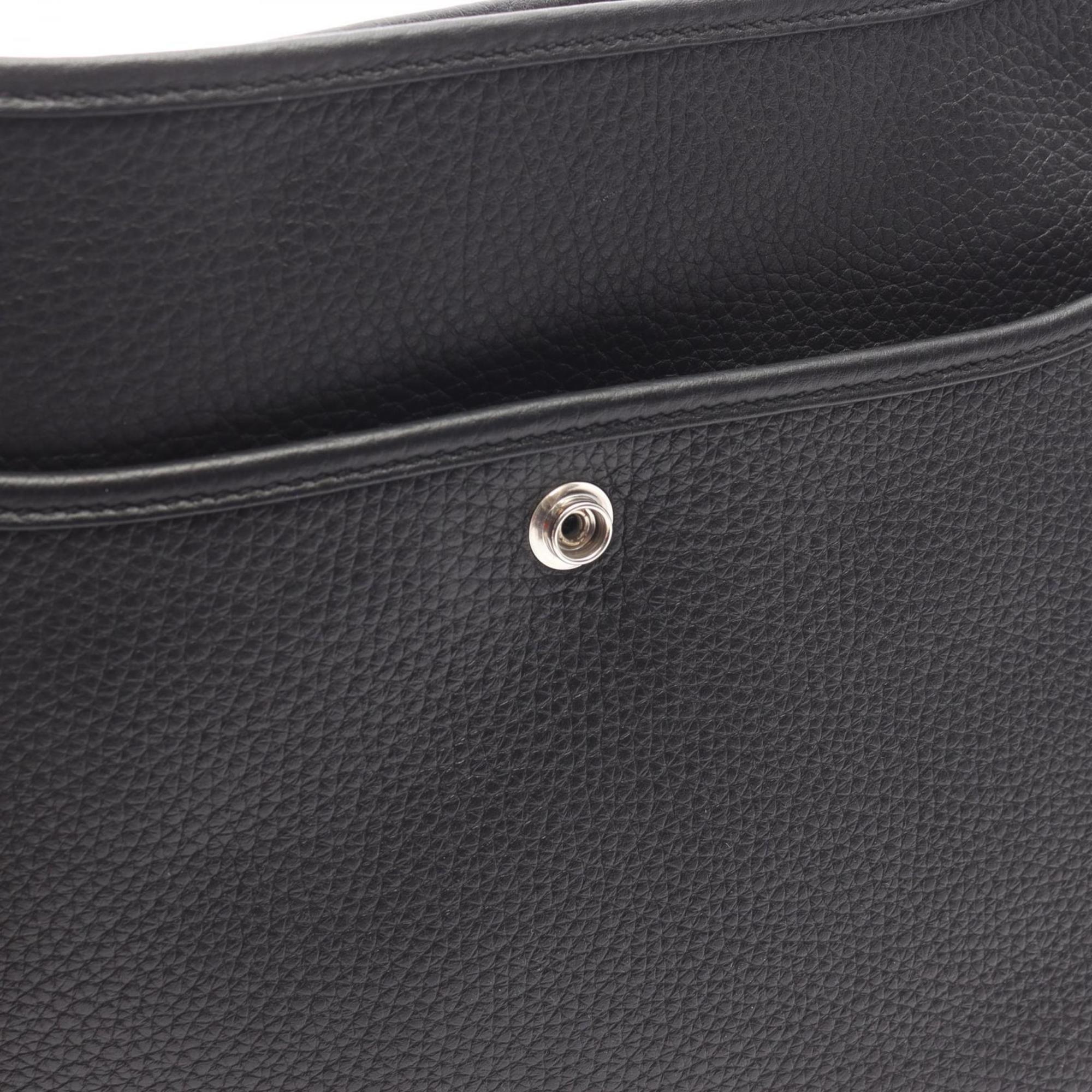 Hermes Black Taurillon Clemence Leather Leather Handbag Shoulder Bag (Pre-Owned)