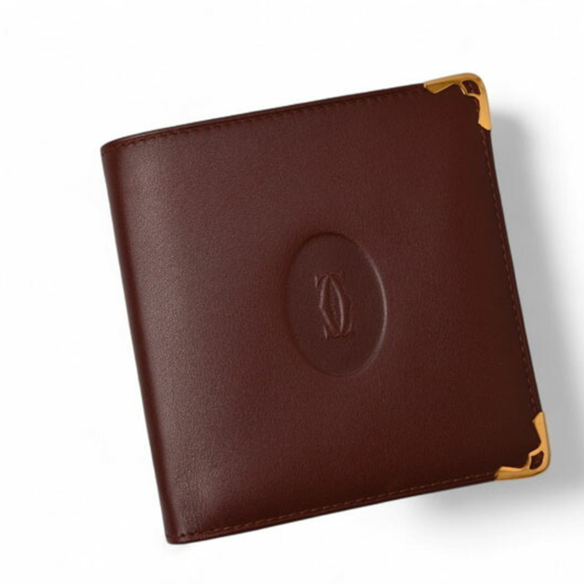 Cartier Bordeaux Leather Wallet (Bi-Fold) (Pre-Owned)
