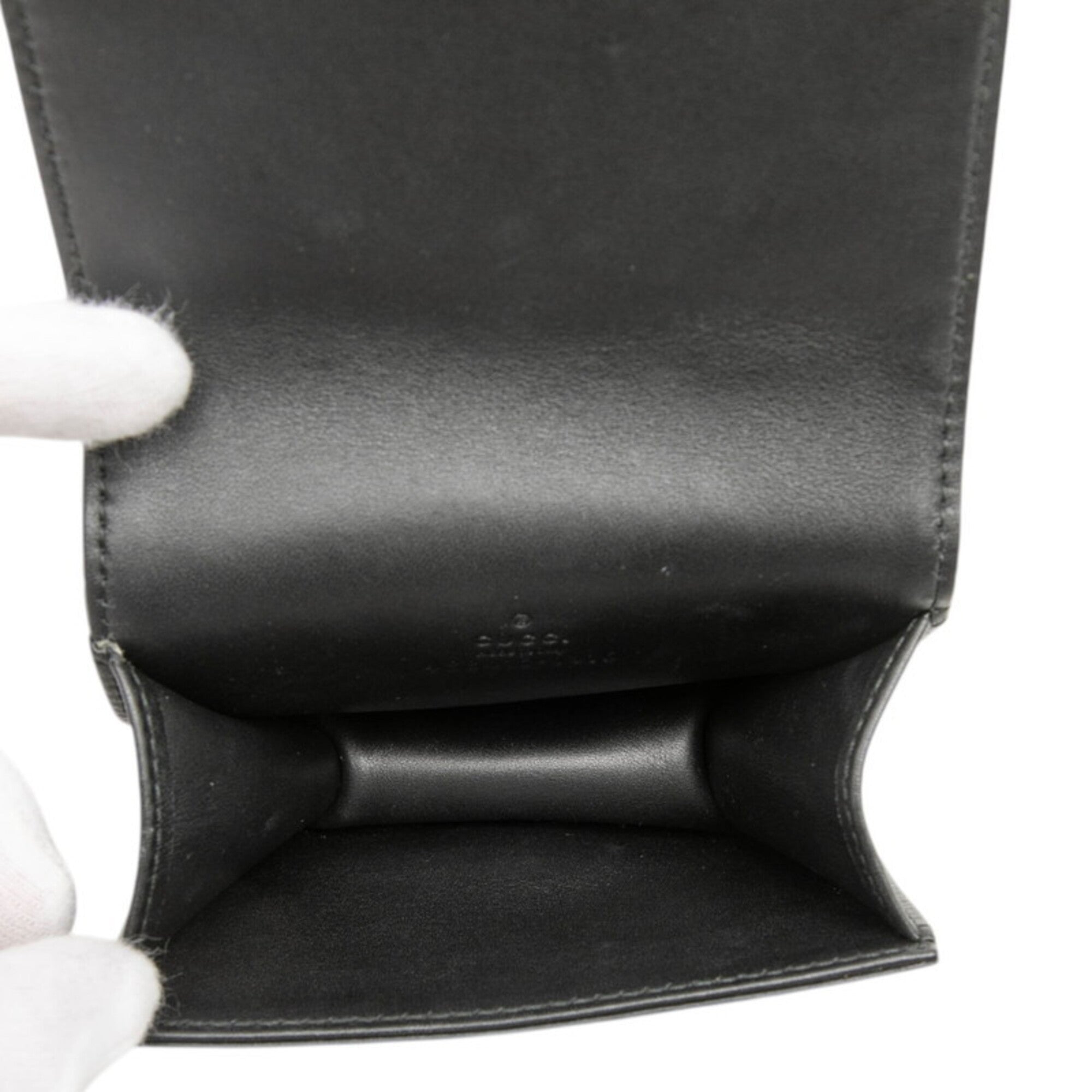 Gucci Black Gold Leather Fanny Pack (Pre-Owned)