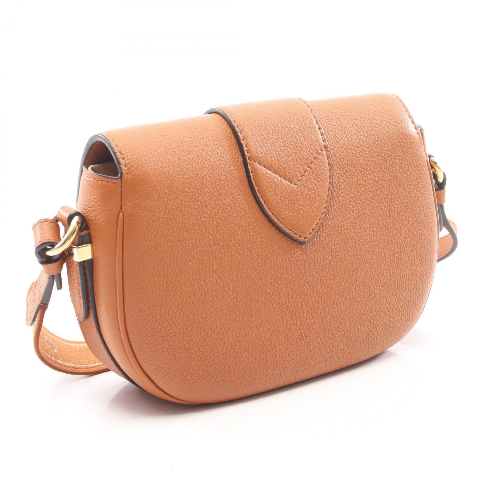 Louis Vuitton Brown Leather Handbag Shoulder Bag (Pre-Owned)