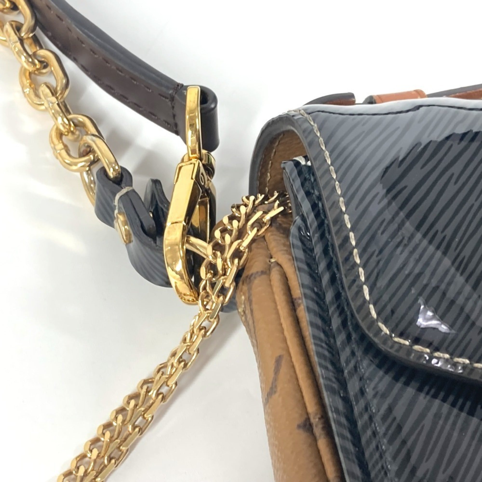 Louis Vuitton Monogram Reverse Black Brown Monogram Reverse Handbag Pochette Shoulder Bag (Pre-Owned)