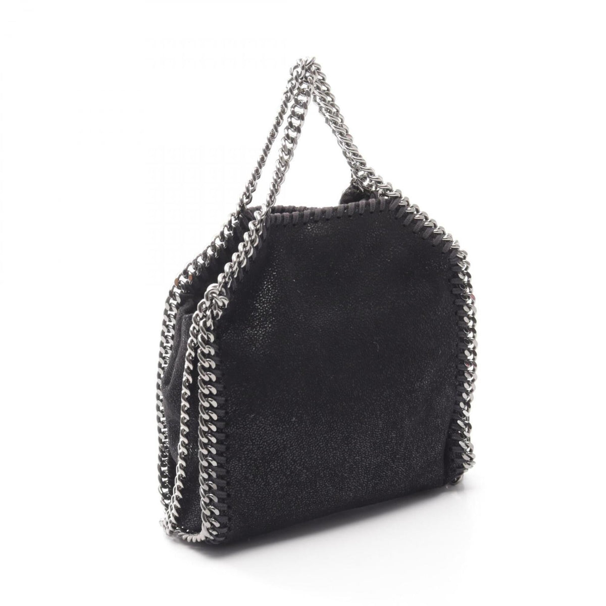 Stella Mccartney Black Faux Leather Handbag Shoulder Bag (Pre-Owned)