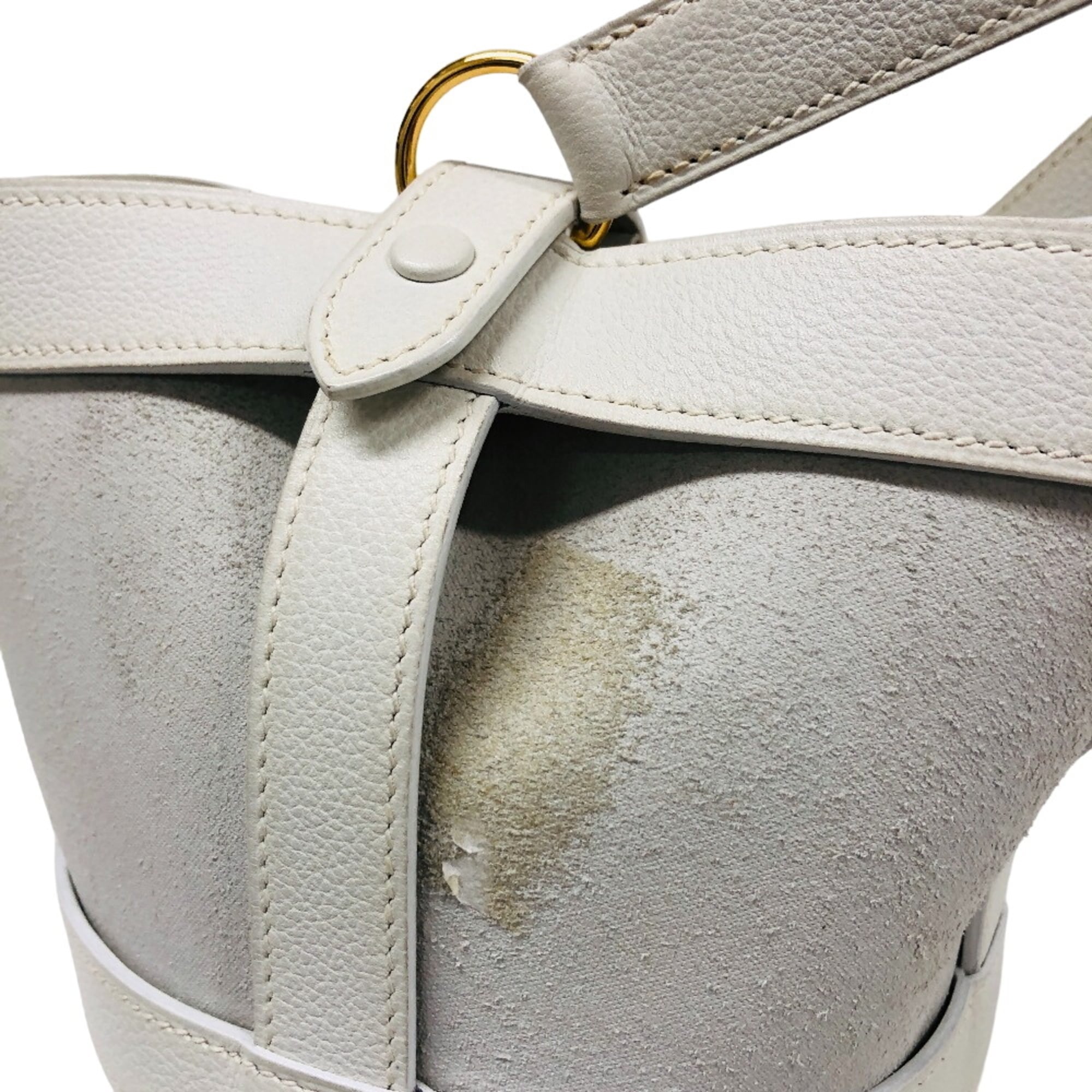 Hermes White Leather Handbag (Pre-Owned)
