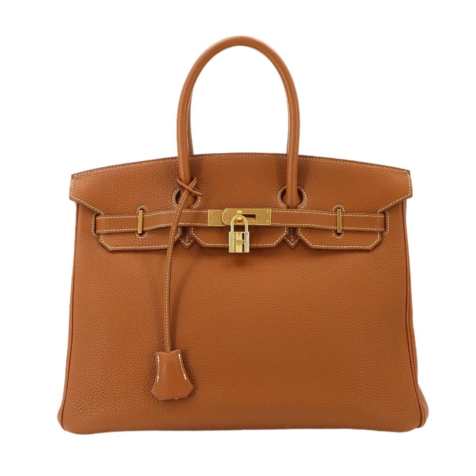 Hermes Gold Togo Leather Handbag (Pre-Owned)