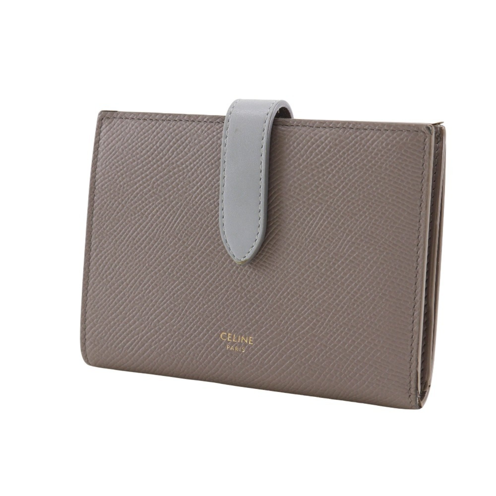 Celine Gray Leather Wallet (Bi-Fold) (Pre-Owned)