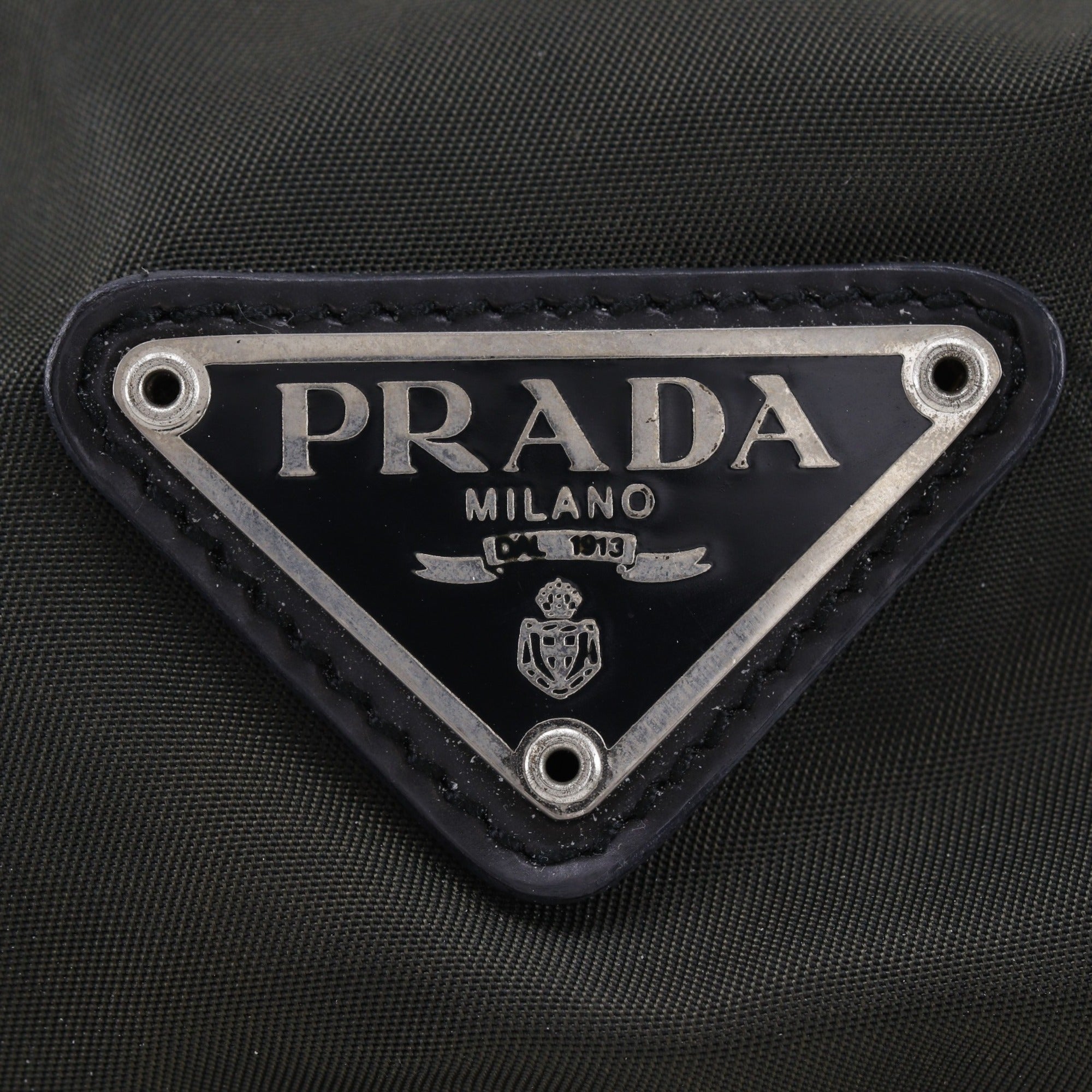 Prada Khaki Nylon Backpack (Pre-Owned)