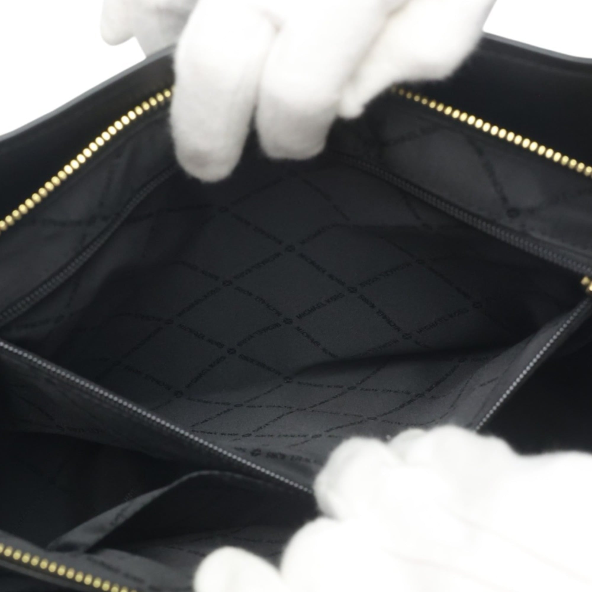 Michael Kors Black Leather Tote Bag (Pre-Owned)
