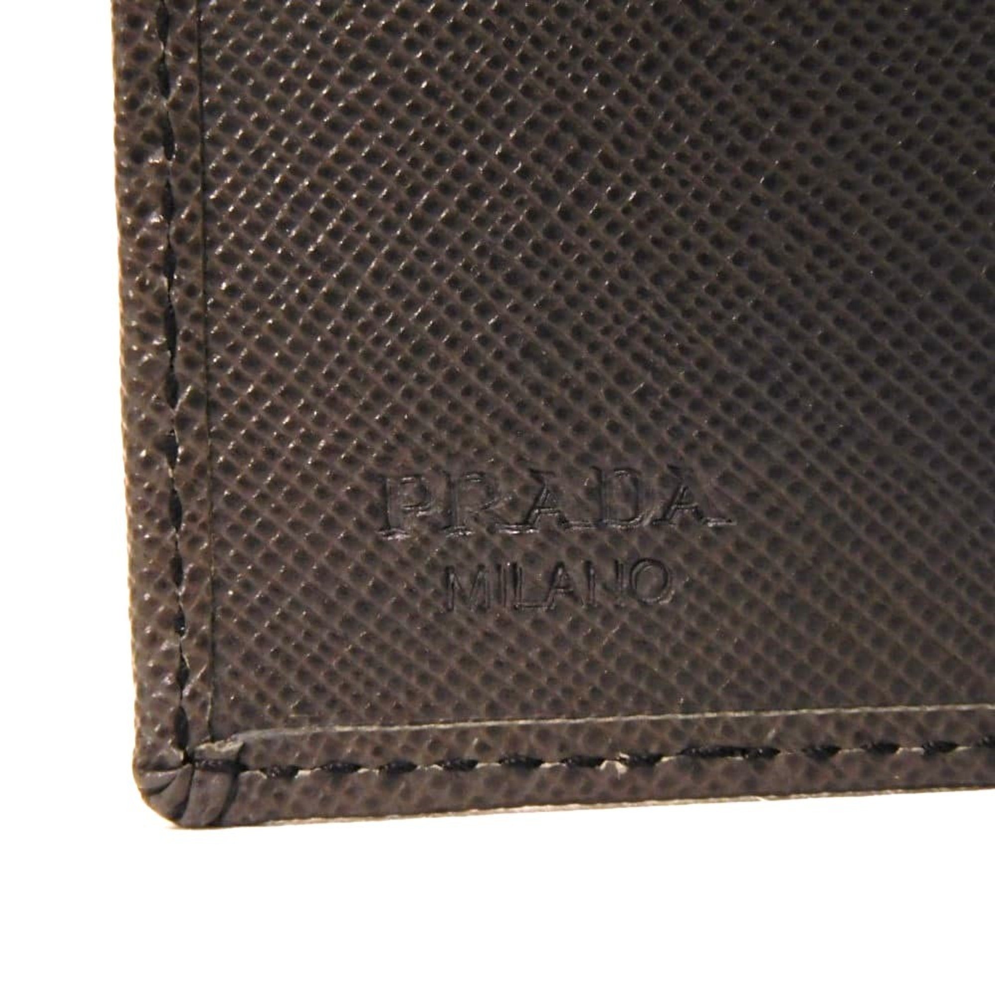 Prada Saffiano Brown Saffiano Wallet (Bi-Fold) (Pre-Owned)