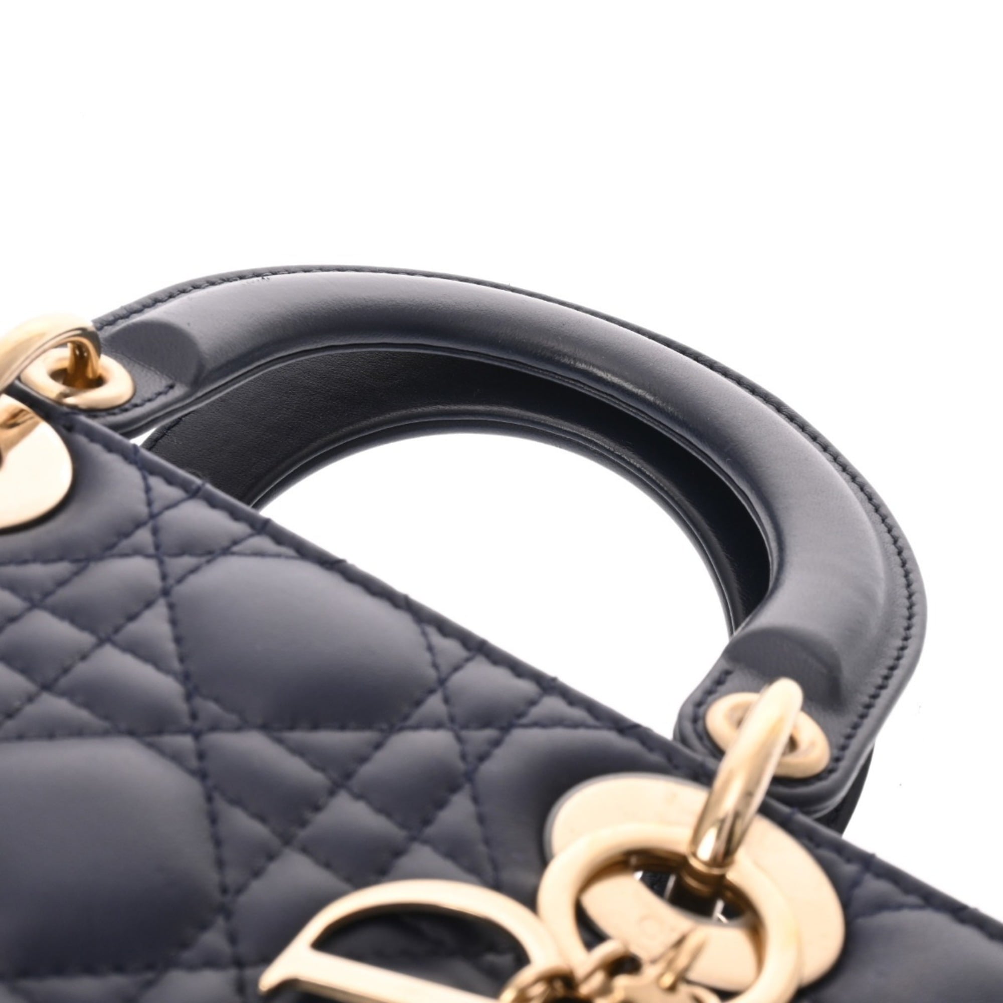Christian Dior Navy Leather Handbag (Pre-Owned)