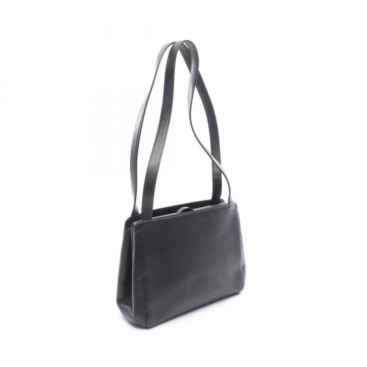 Chanel Black Grained Calfskin Handbag Shoulder Bag (Pre-Owned)