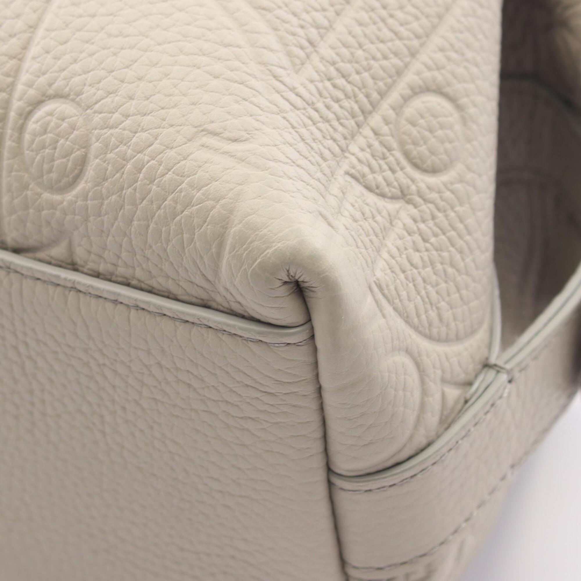 Christian Dior Gray Leather Handbag Pouch (Pre-Owned)