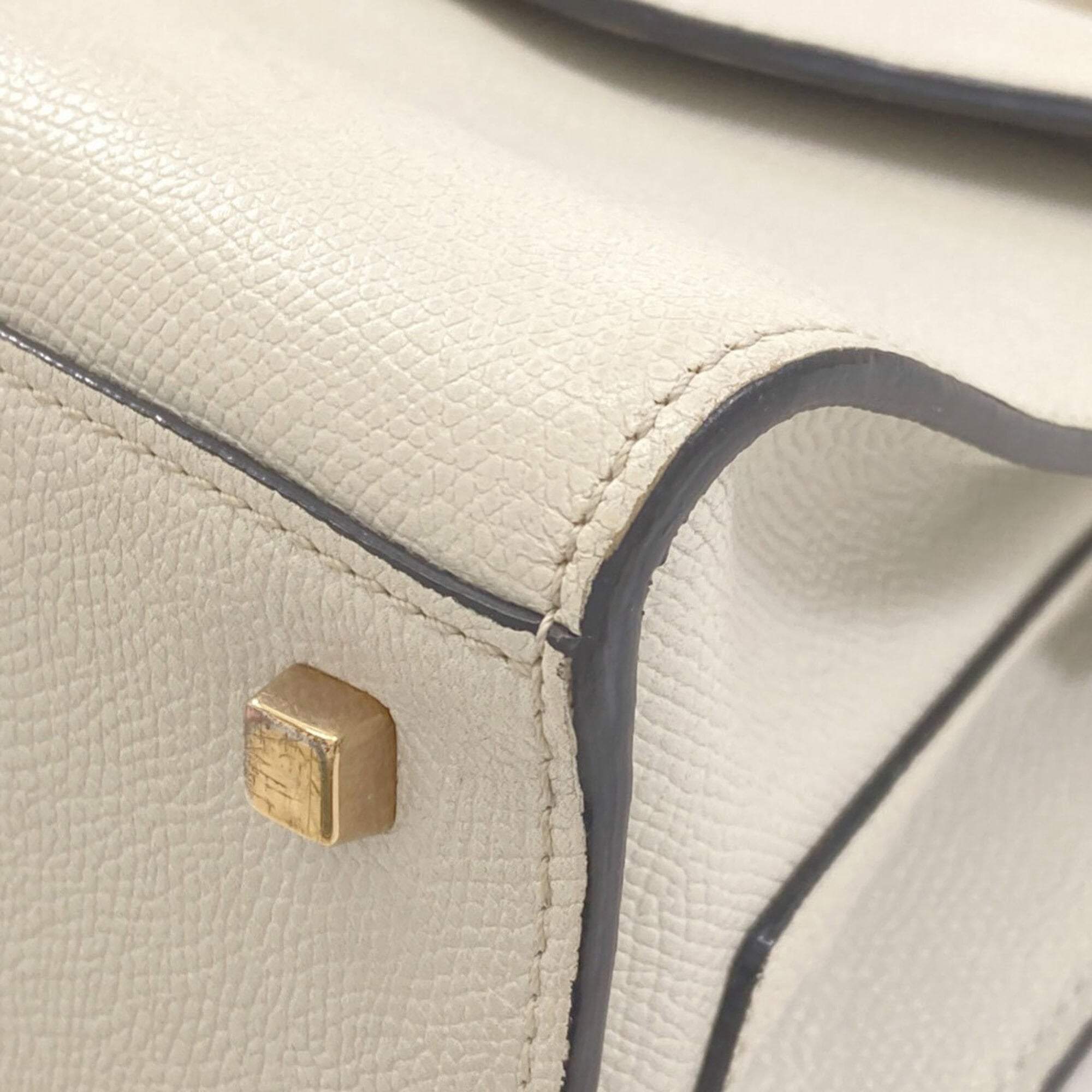 Valextra Light Gray Leather Handbag (Pre-Owned)