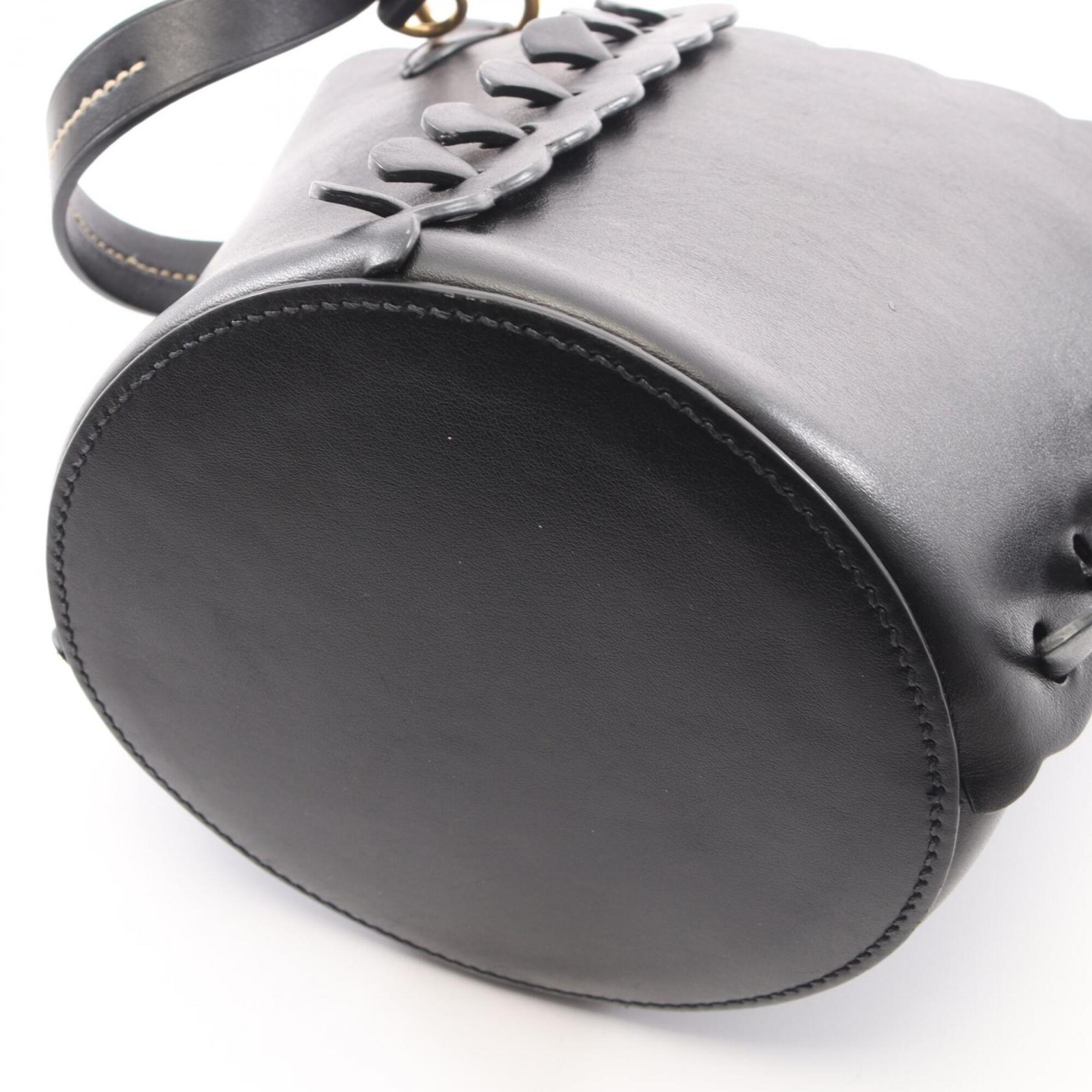 Miu Miu Black Leather Handbag Pouch (Pre-Owned)