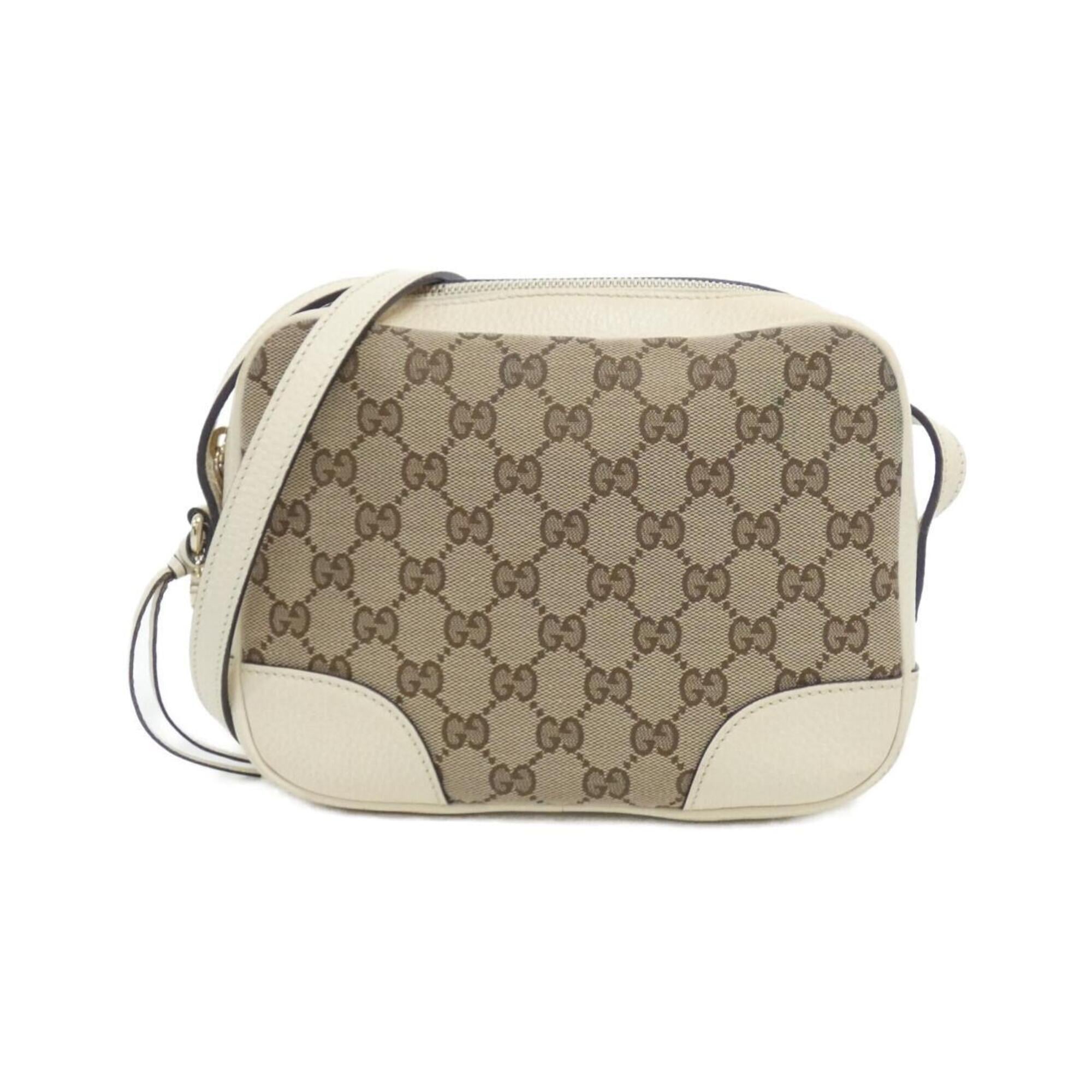 Gucci Gg Canvas Beige Ivory Gg Canvas Shoulder Bag (Pre-Owned)