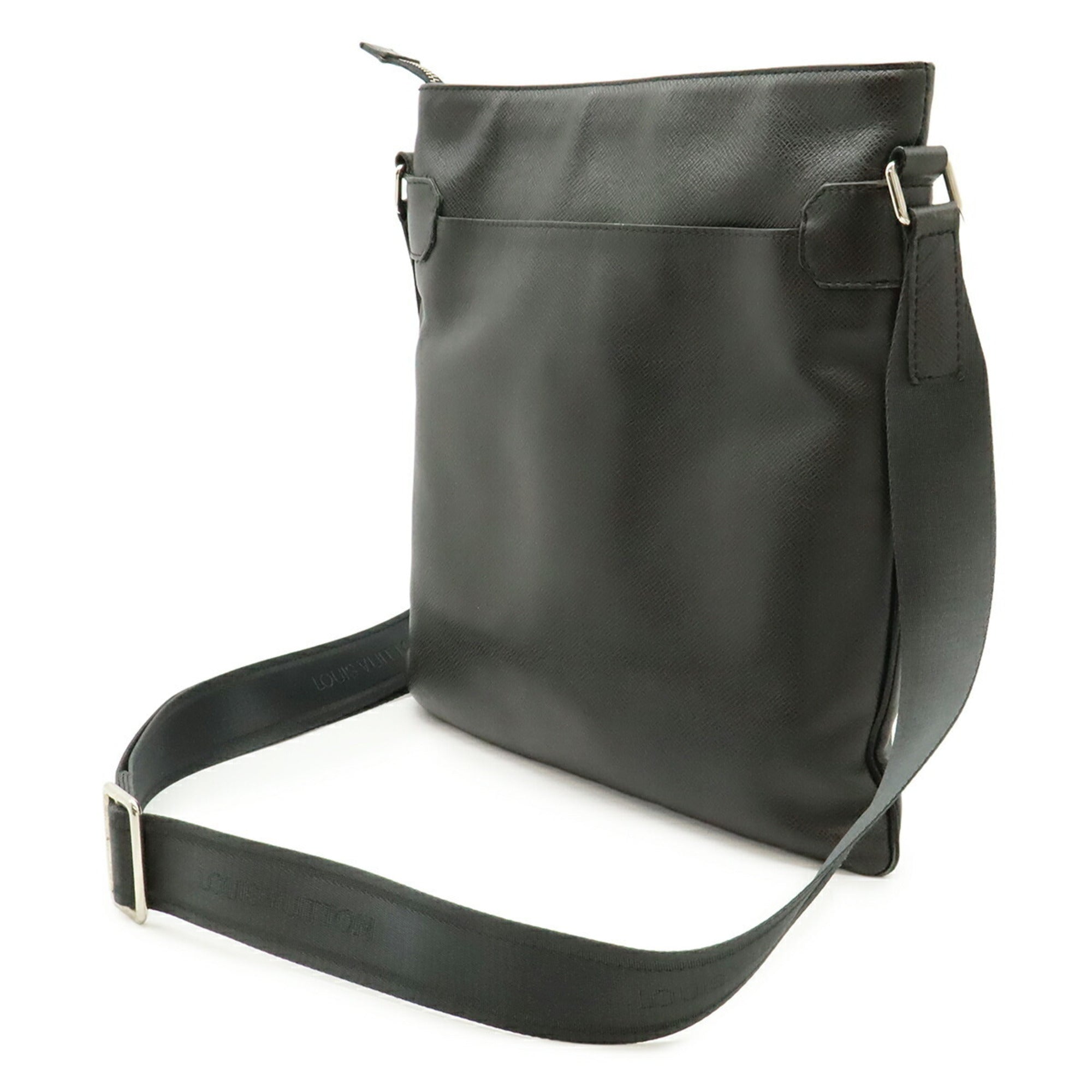 Louis Vuitton Ardoise Black Leather Shoulder Bag (Pre-Owned)