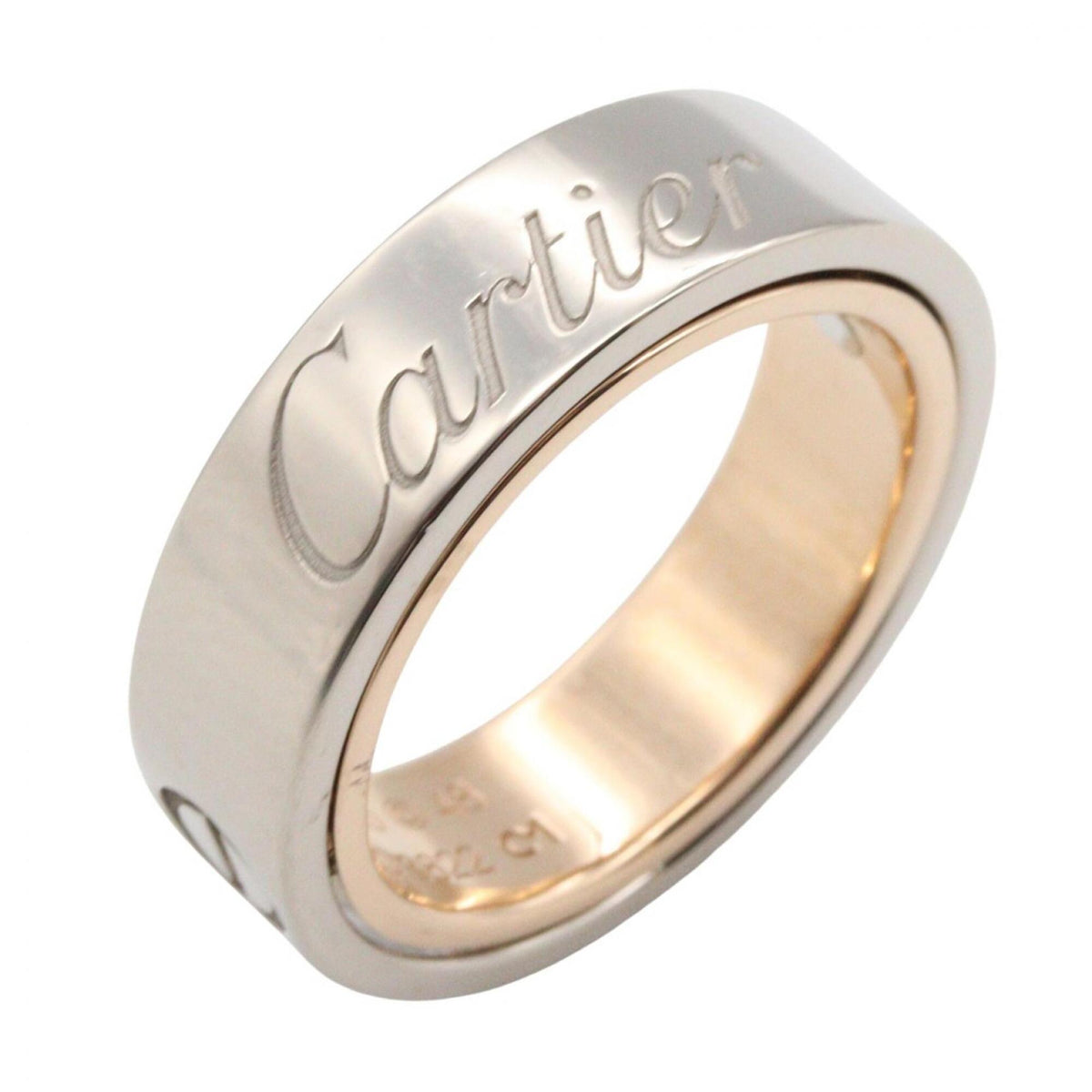 Cartier Gold Silver Pink Gold (18K) White Gold (18K) Band Ring (Pre-Owned)