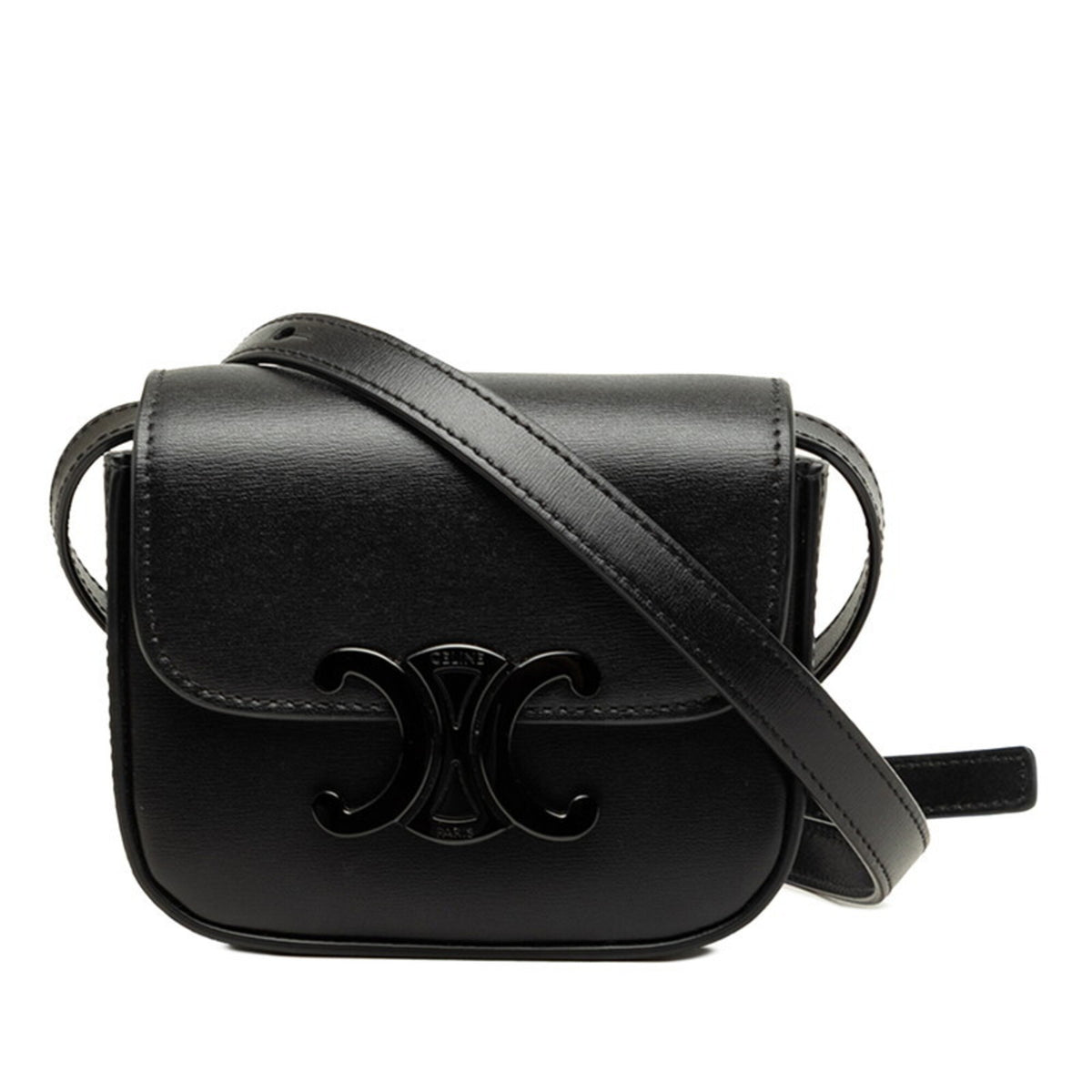 Celine Black Leather Shoulder Bag (Pre-Owned)