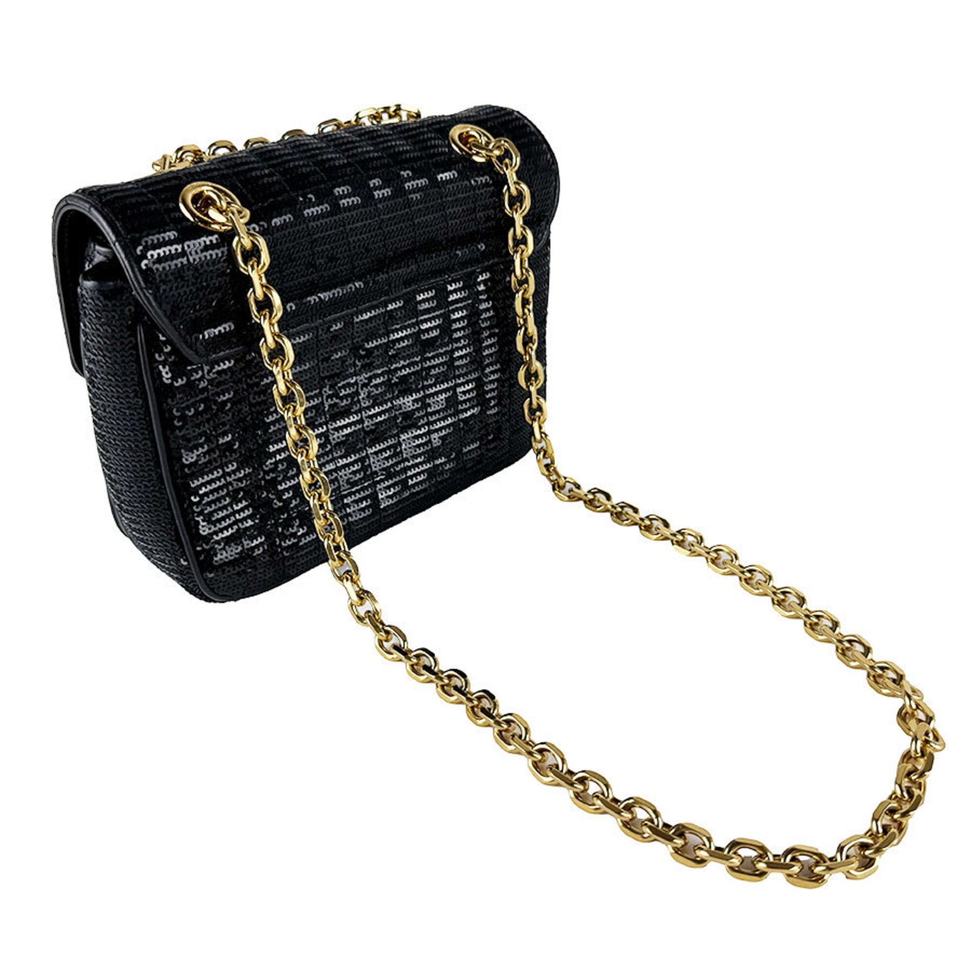 Celine Black Spangles Shoulder Bag (Pre-Owned)