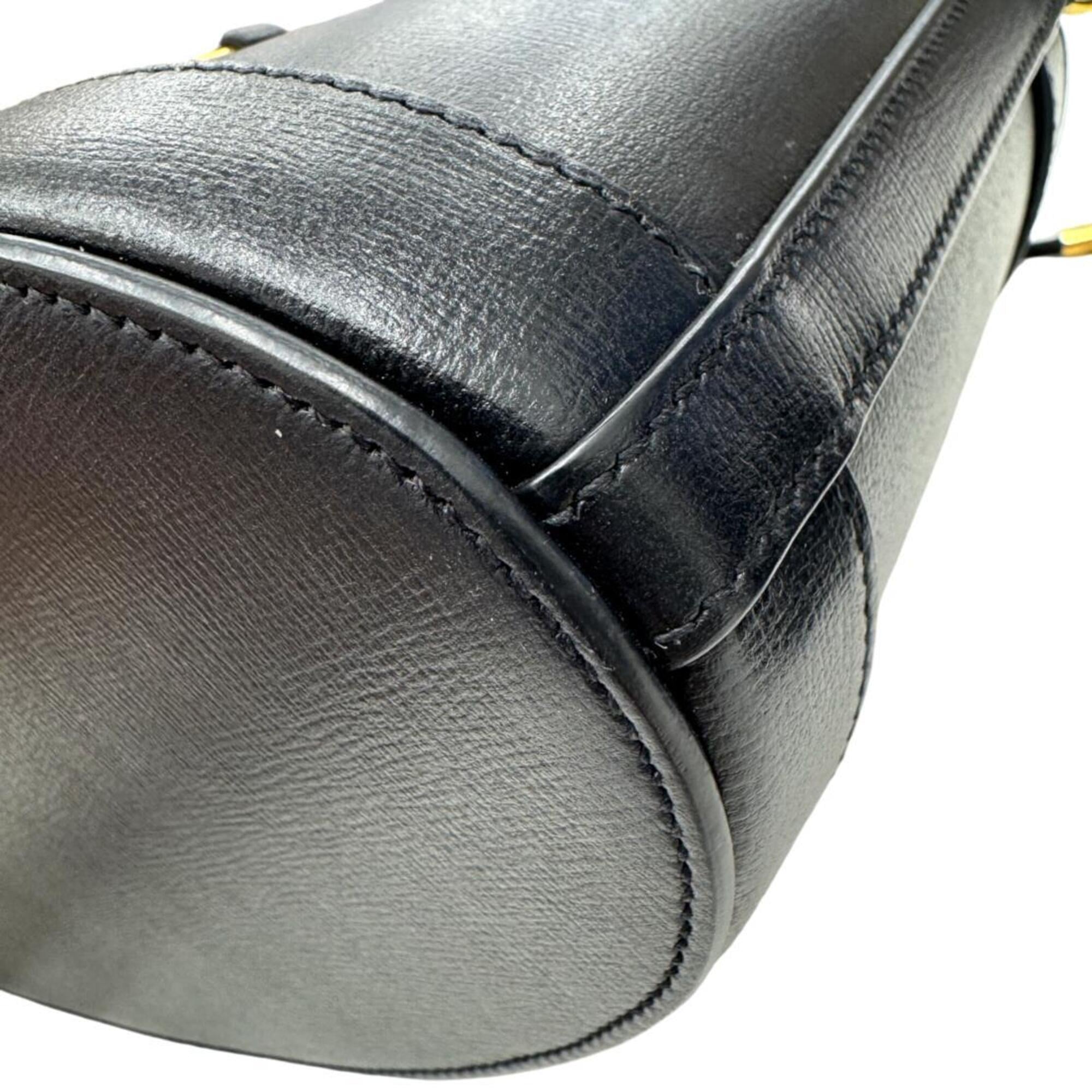 Gucci Black Leather Shoulder Bag (Pre-Owned)