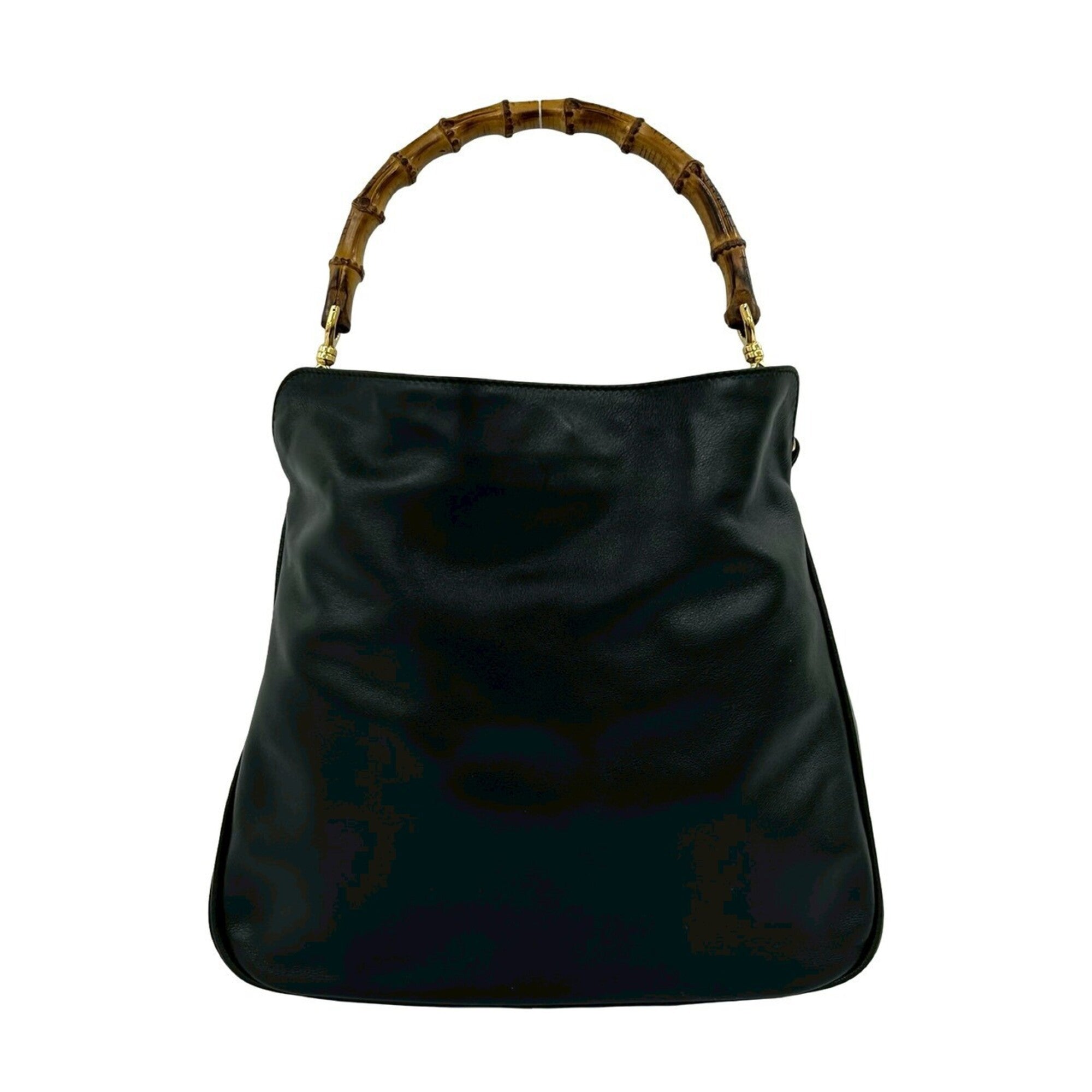 Gucci Black Leather Handbag Shoulder Bag (Pre-Owned)