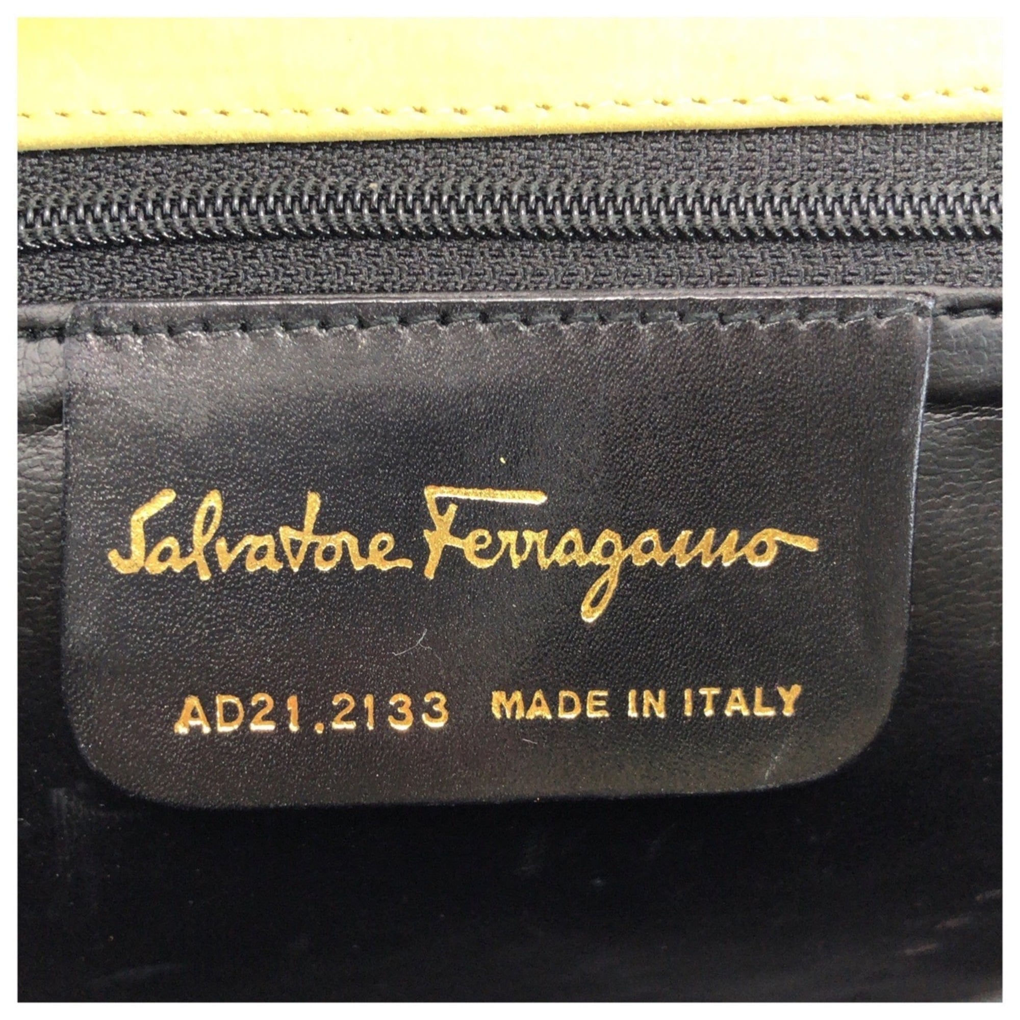 Salvatore Ferragamo Yellow Suede Shoulder Bag (Pre-Owned)