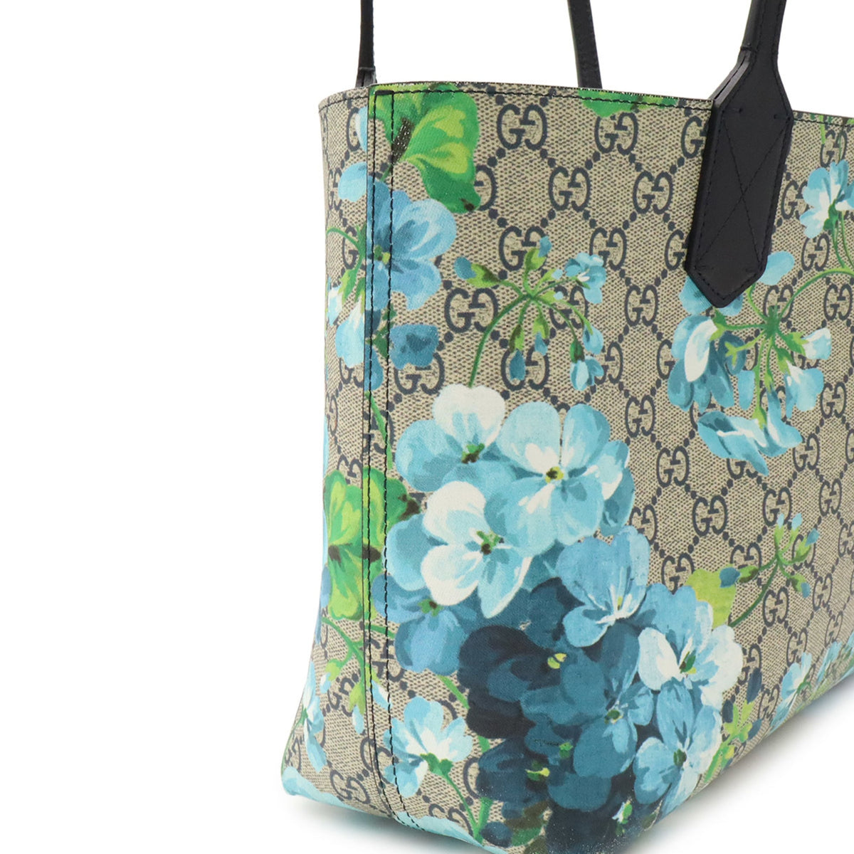 Gucci Beige Blue Multi-Color Navy Gg Supreme Shoulder Bag Tote Bag (Pre-Owned)