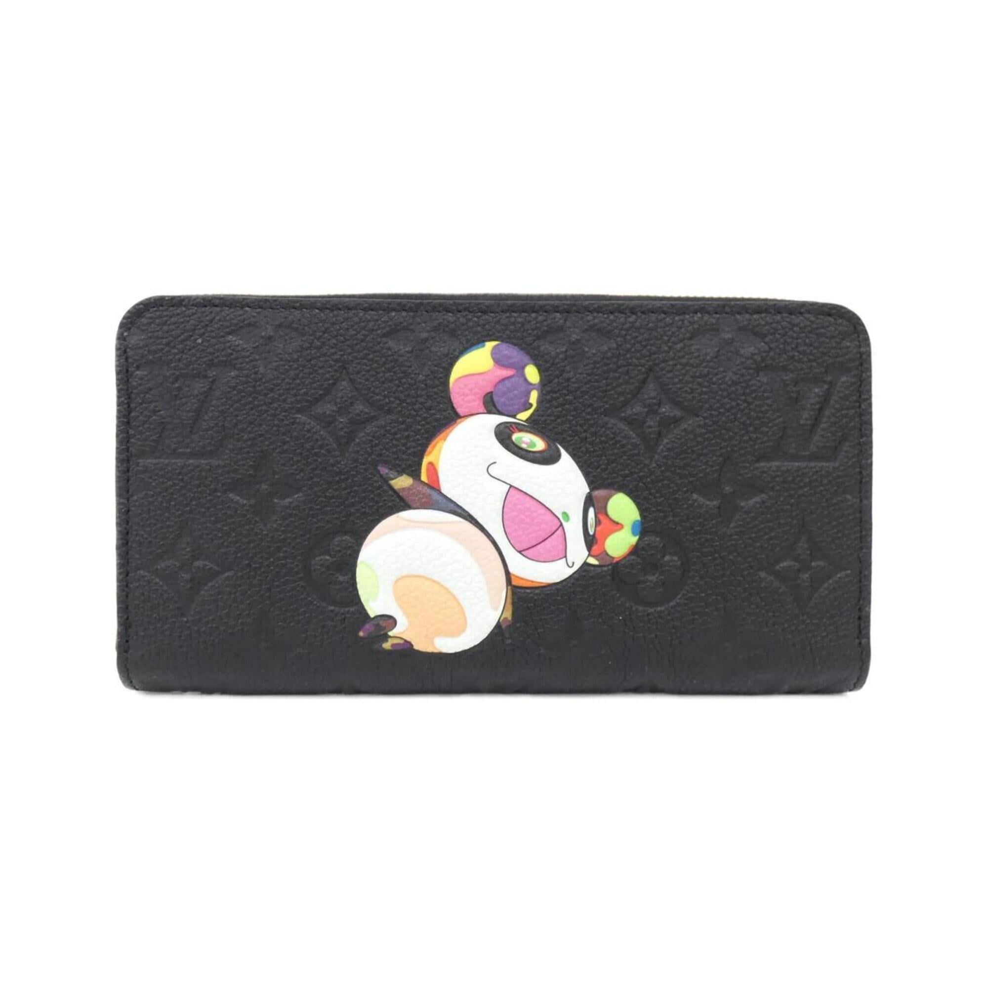 Louis Vuitton Black Leather Long Wallet (Bi-Fold) (Pre-Owned)