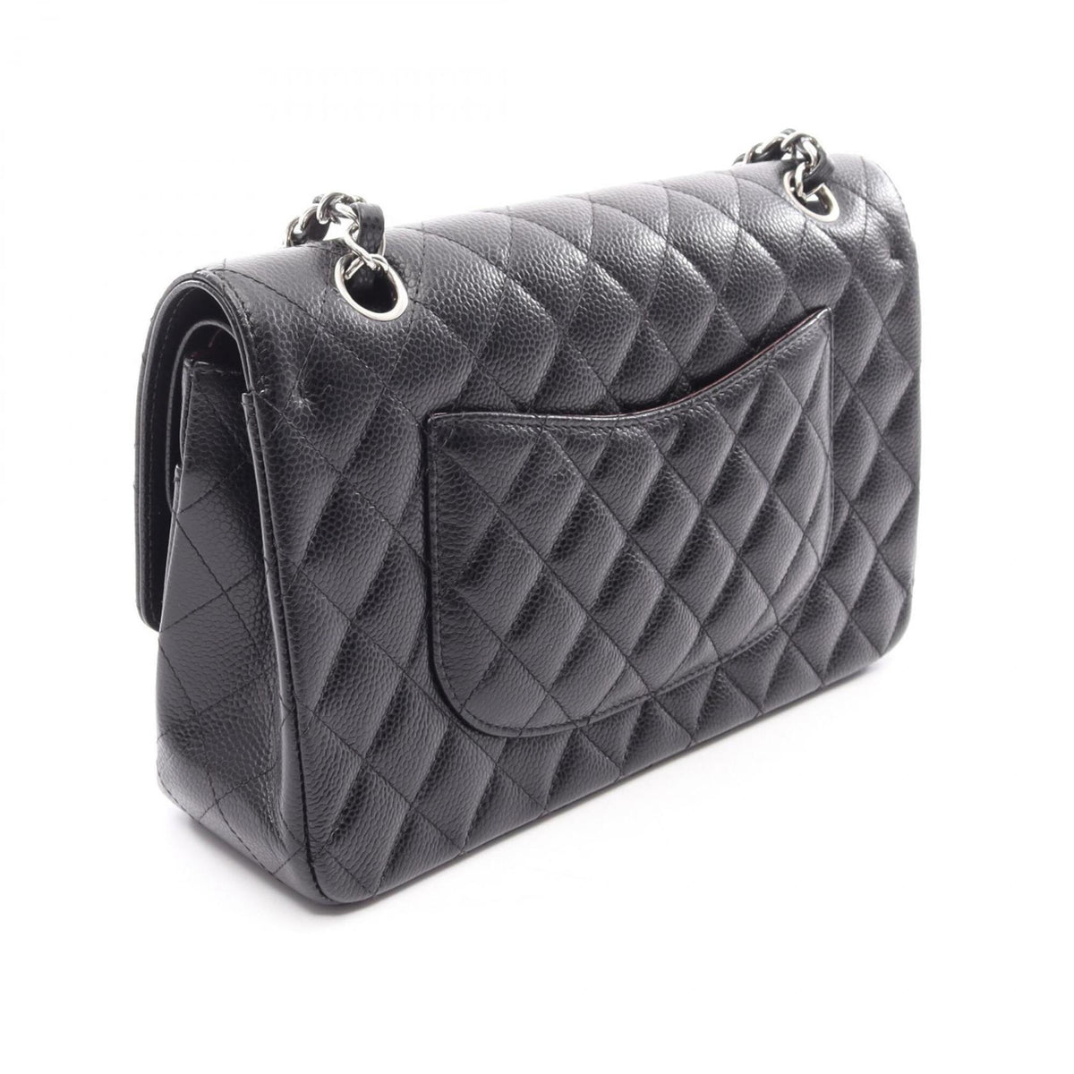 Chanel Black Grained Calfskin Handbag Shoulder Bag (Pre-Owned)