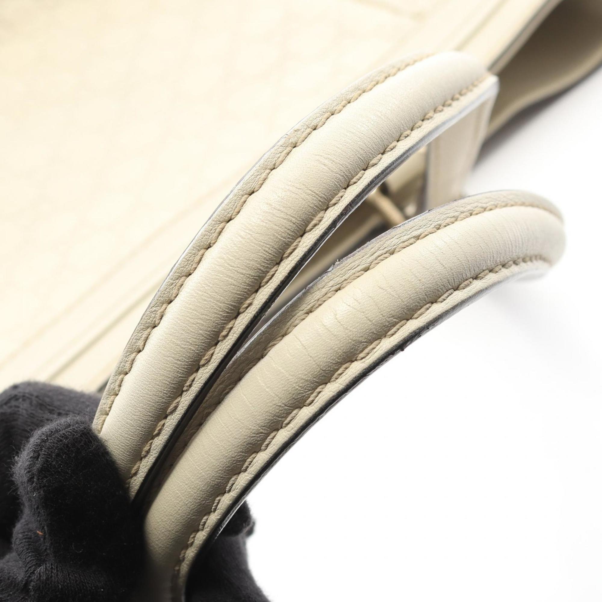 Gucci Beige Leather Tote Bag (Pre-Owned)