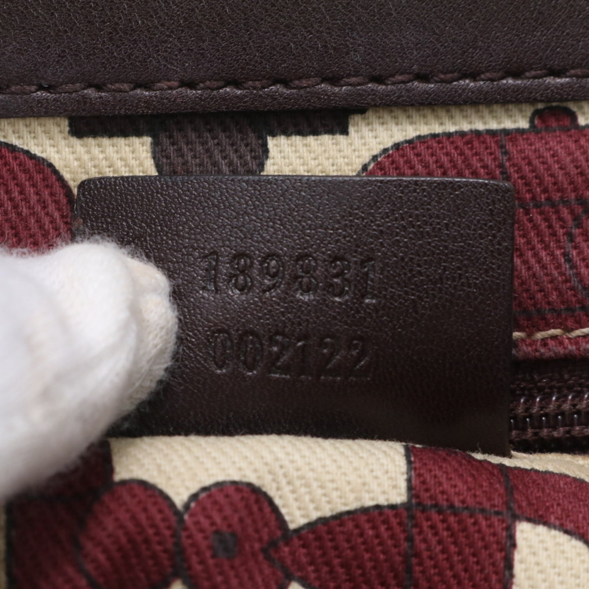 Gucci Abbey Brown Leather Handbag Tote Bag (Pre-Owned)