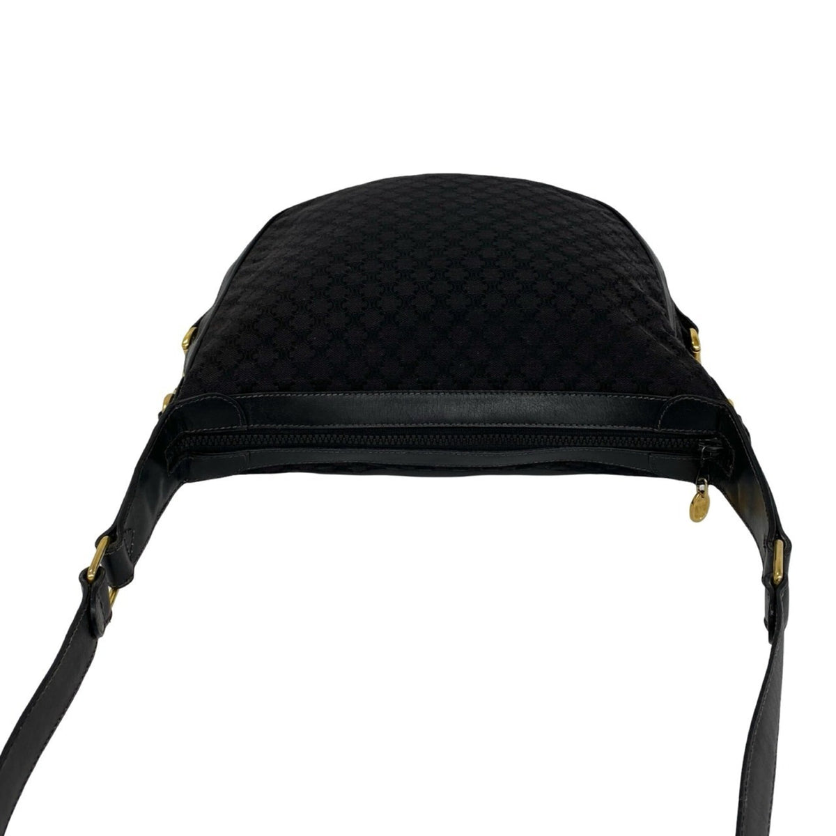 Celine Black Canvas Leather Crossbody Bag Shoulder Bag (Pre-Owned)