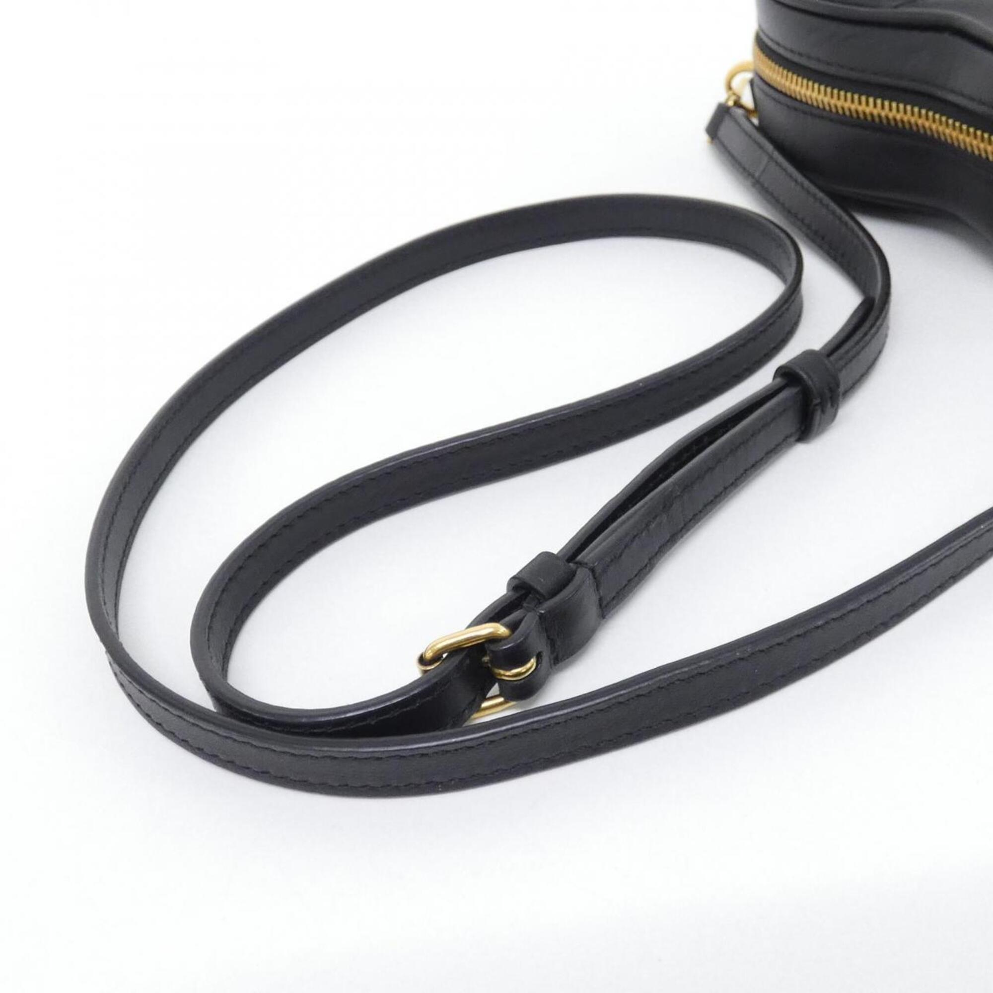 Louis Vuitton Black Leather Shoulder Bag (Pre-Owned)
