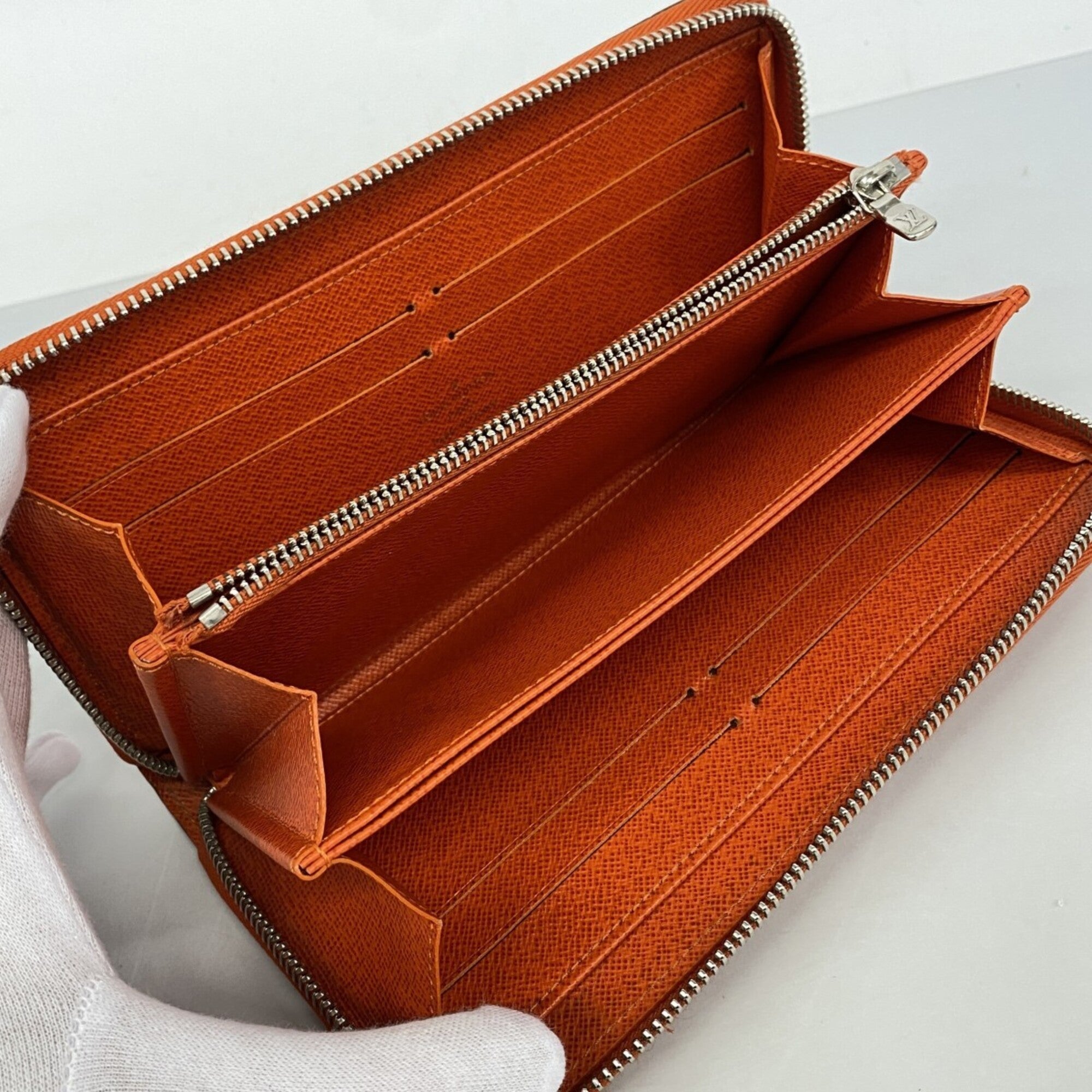 Louis Vuitton Orange Long Wallet (Bi-Fold) (Pre-Owned)