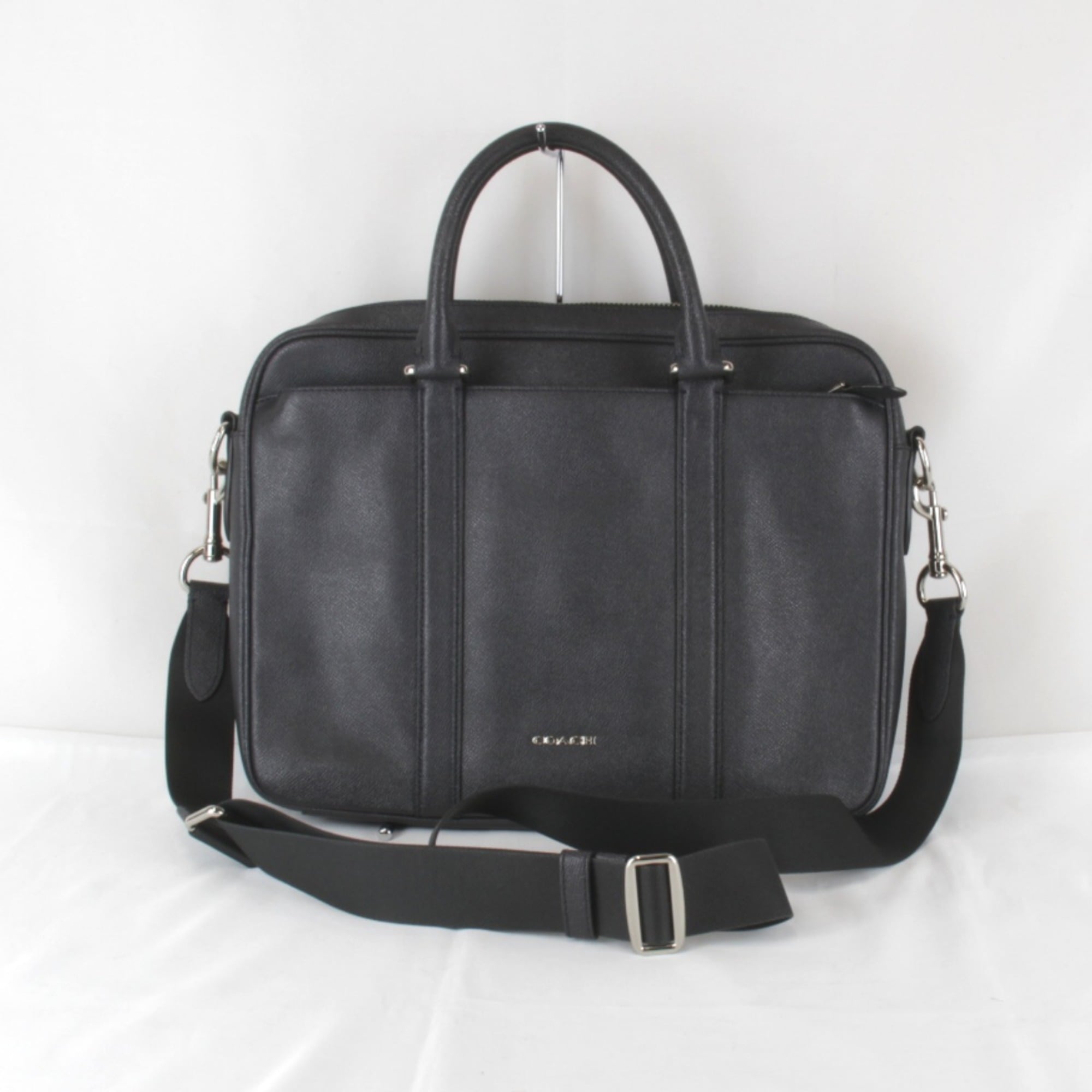 Coach Black Leather Briefcase Shoulder Bag (Pre-Owned)