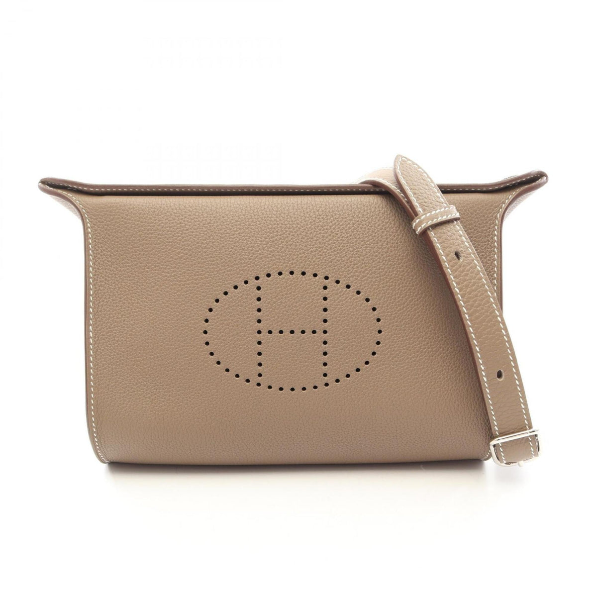 Hermes Etoupe Gray Gray Togo Leather Handbag Shoulder Bag (Pre-Owned)
