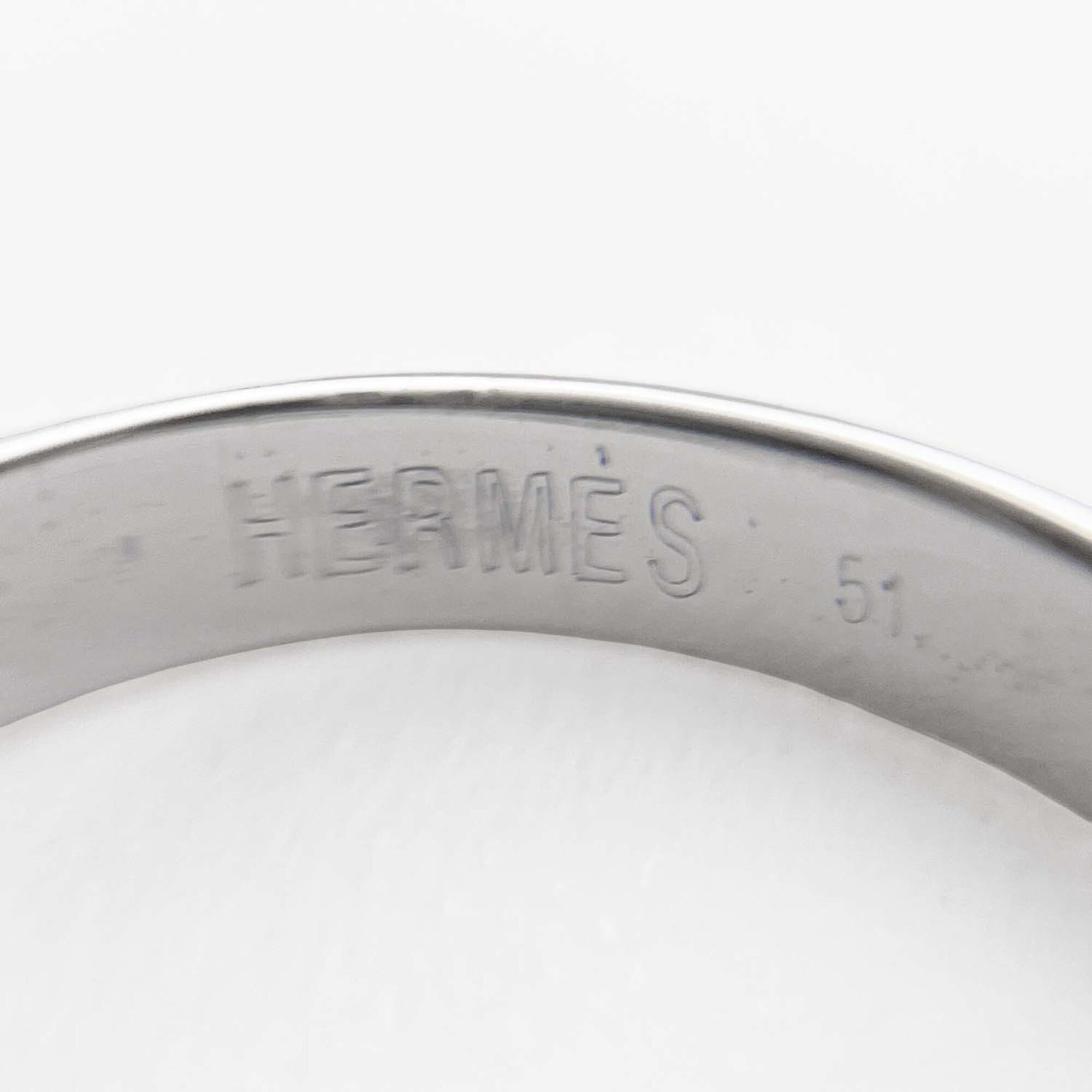 Hermes Gold Silver Yellow Gold (18K) Silver 925 Band Ring (Pre-Owned)