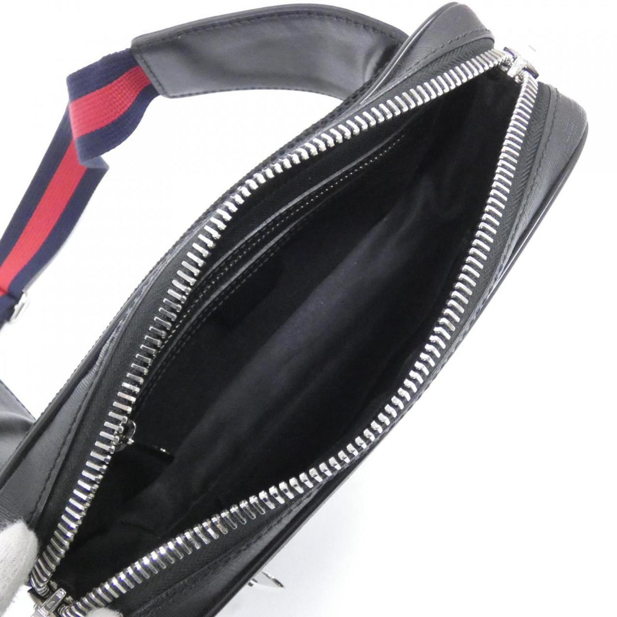 Gucci Black Gray Gg Supreme Canvas Fanny Pack (Pre-Owned)