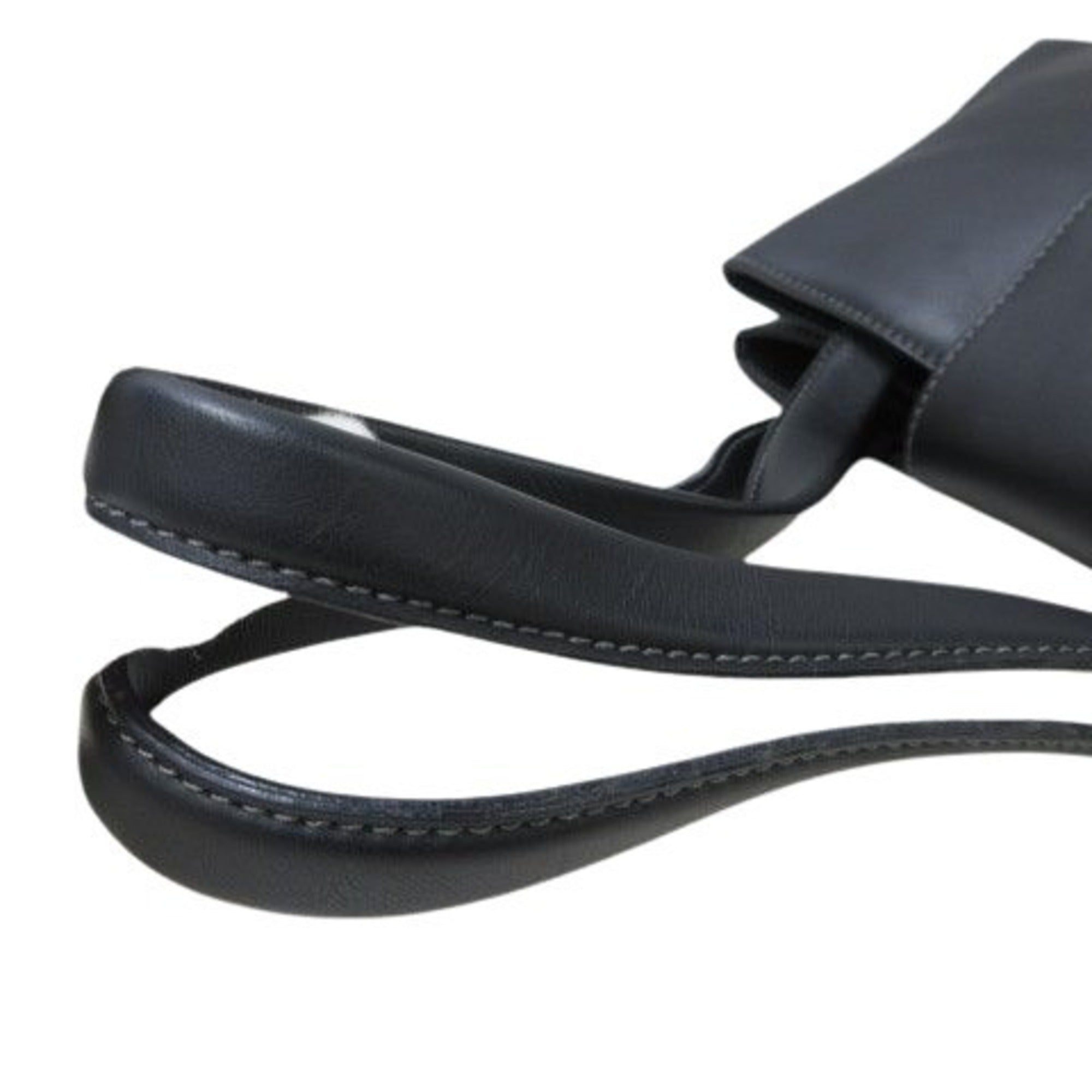 Bvlgari Black Leather Handbag Shoulder Bag Tote Bag (Pre-Owned)