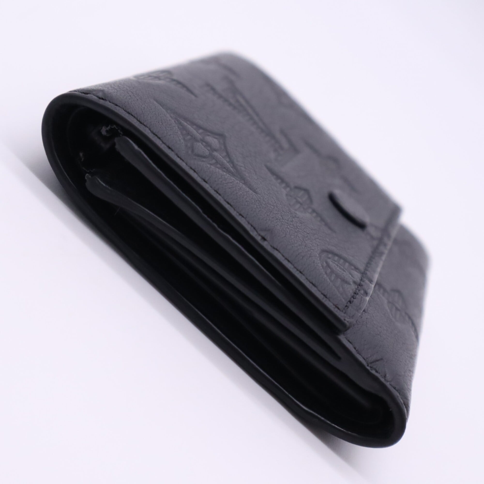 Louis Vuitton Monogram Shadow Black Monogram Shadow Wallet (Tri-Fold) (Pre-Owned)