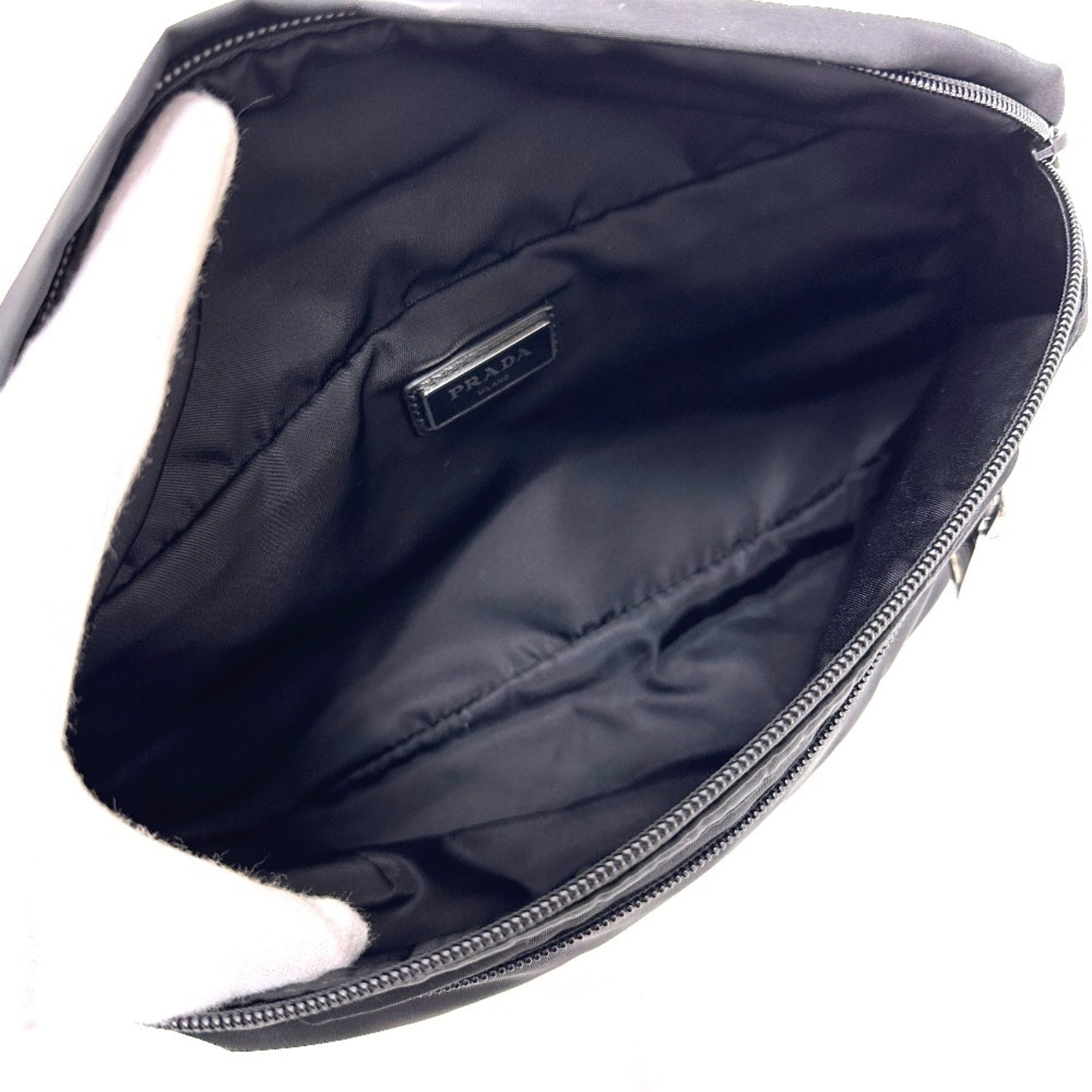 Prada Black Nylon Handbag Sling Bag (Pre-Owned)