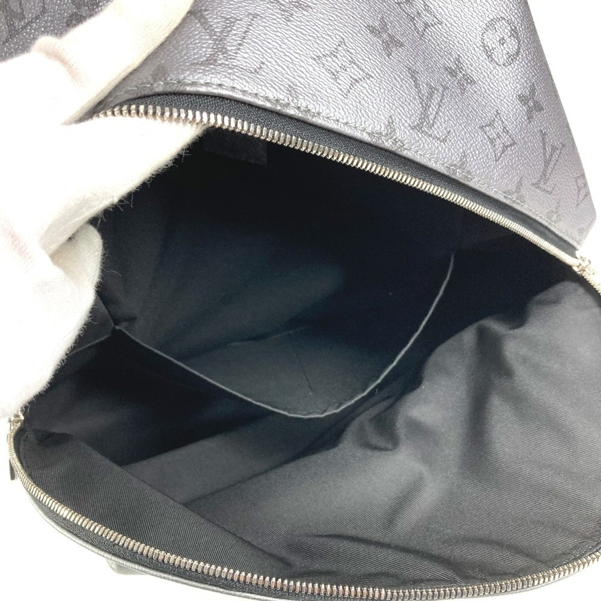 Louis Vuitton Taigarama Silver Taiga Leather Monogram Backpack (Pre-Owned)