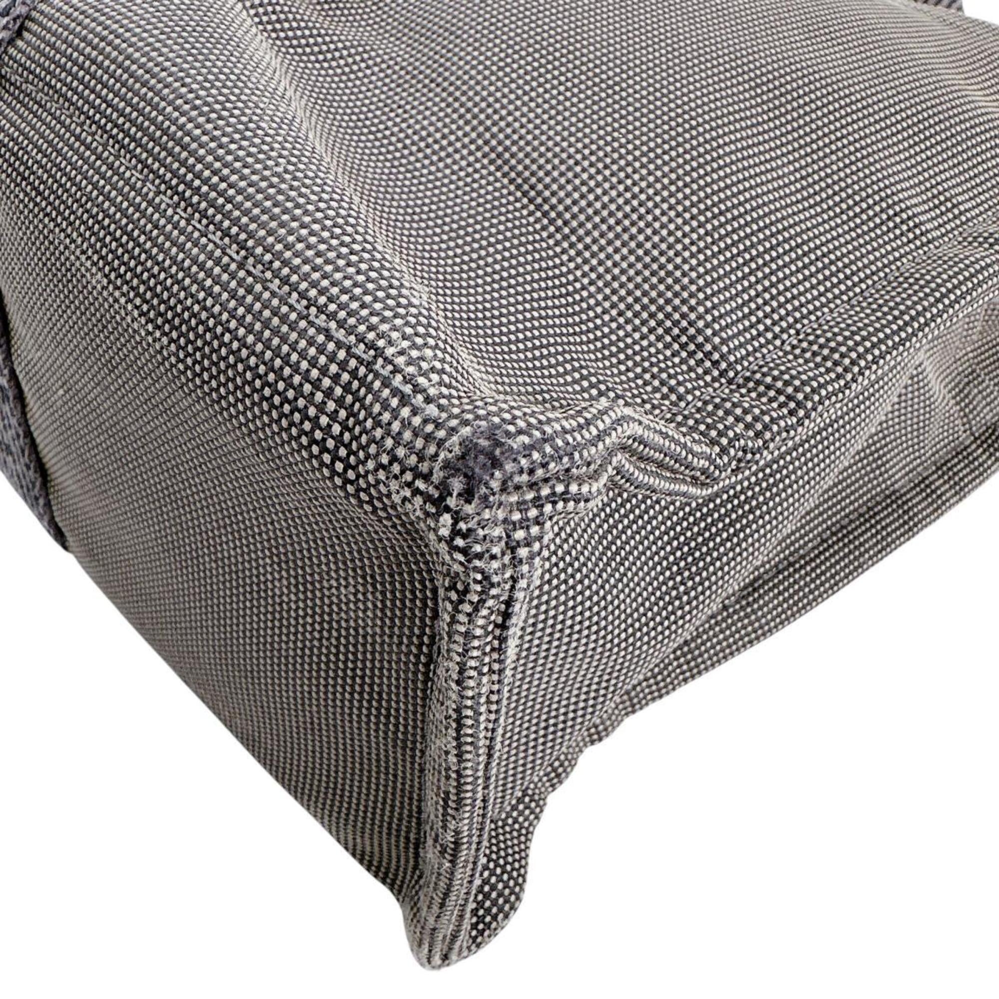 Hermes Her Line Gray Nylon Polyester Handbag Tote Bag (Pre-Owned)