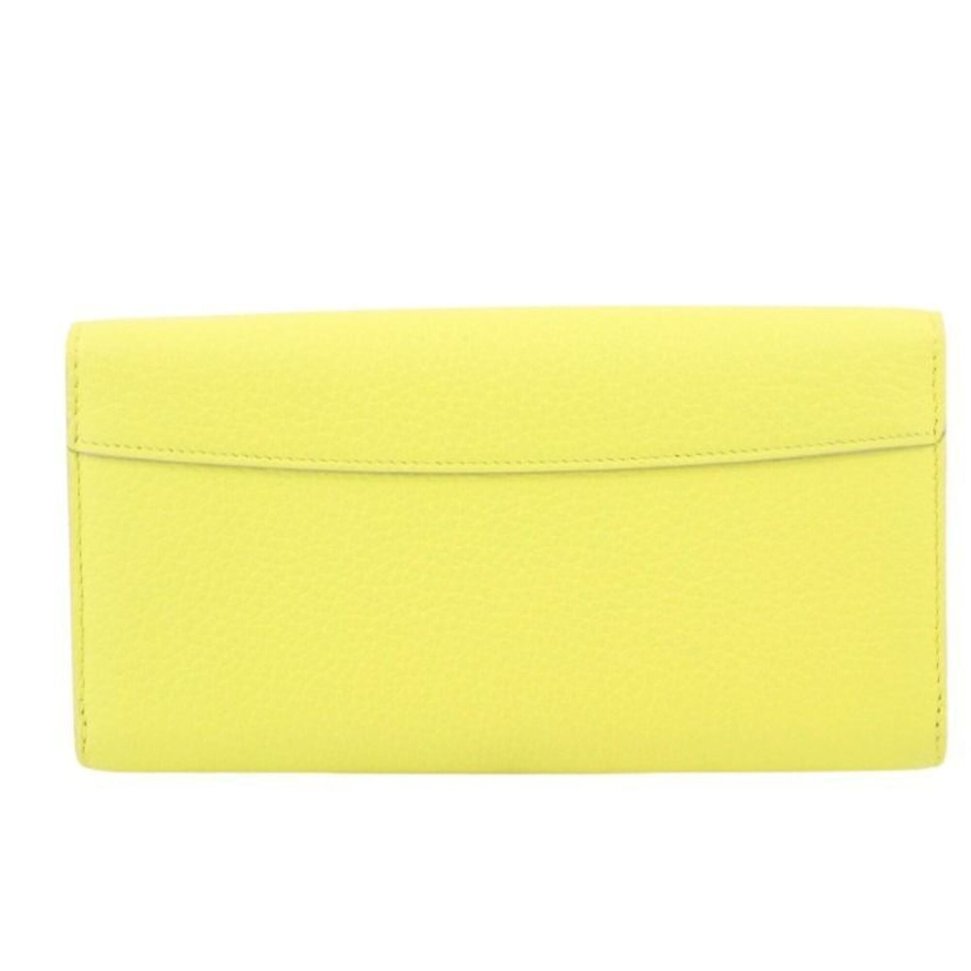 Louis Vuitton Yellow Leather Long Wallet (Bi-Fold) (Pre-Owned)