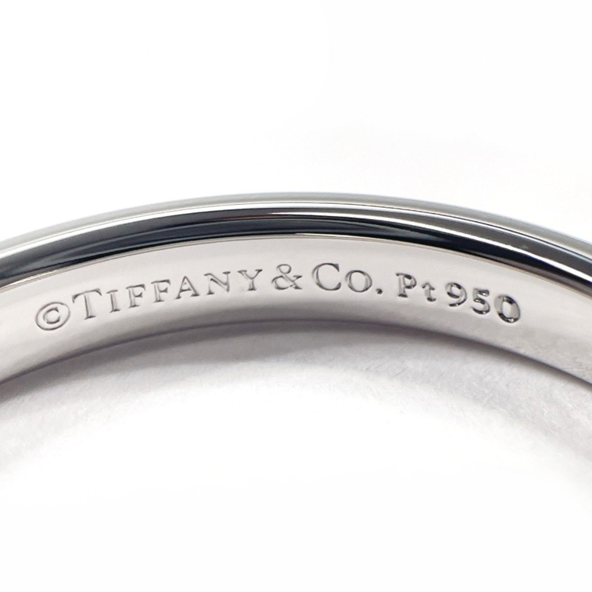 Tiffany Silver Platinum 950 Band Ring (Pre-Owned)