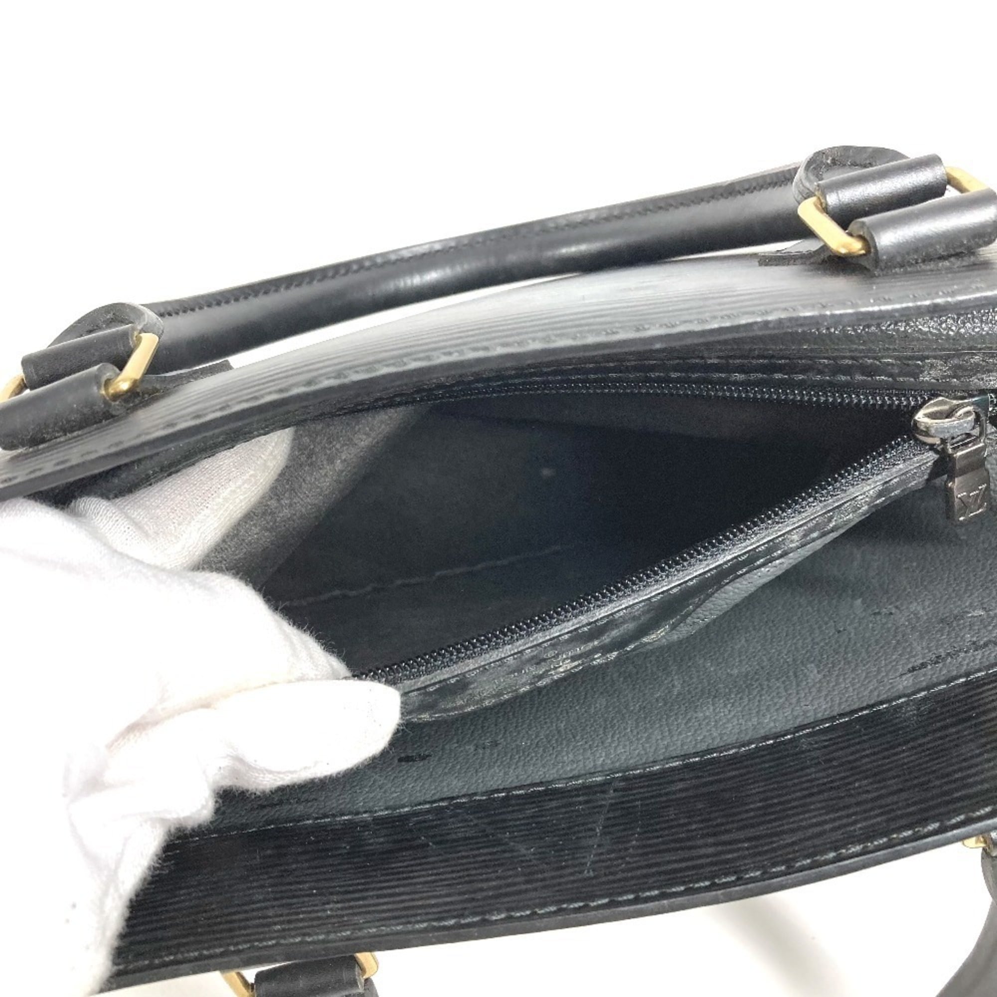 Louis Vuitton Black Epi Leather Handbag Tote Bag (Pre-Owned)