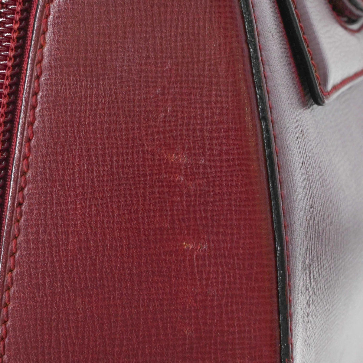 Cartier Bordeaux Leather Backpack (Pre-Owned)