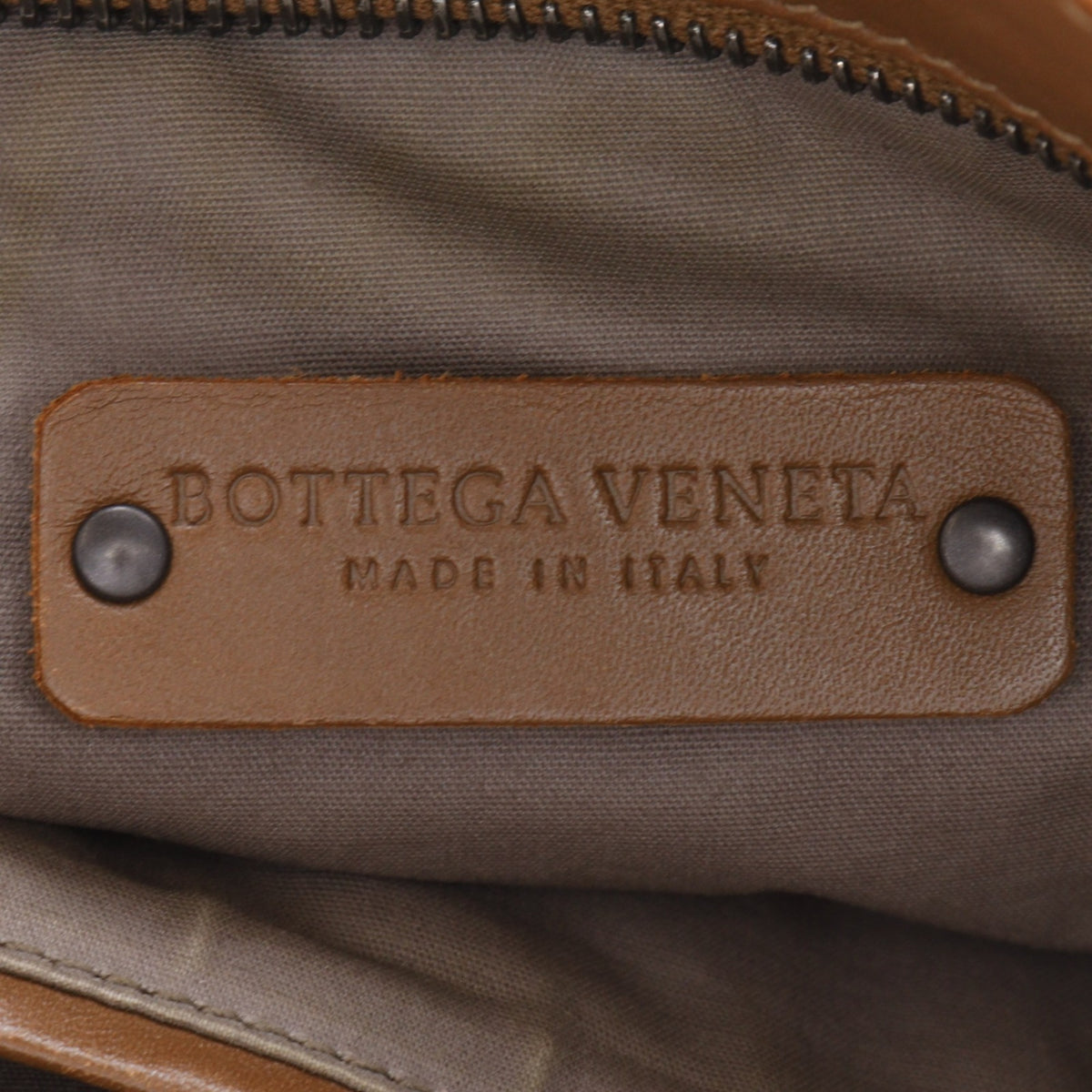 Bottega Veneta Intrecciato Brown Leather Shoulder Bag (Pre-Owned)