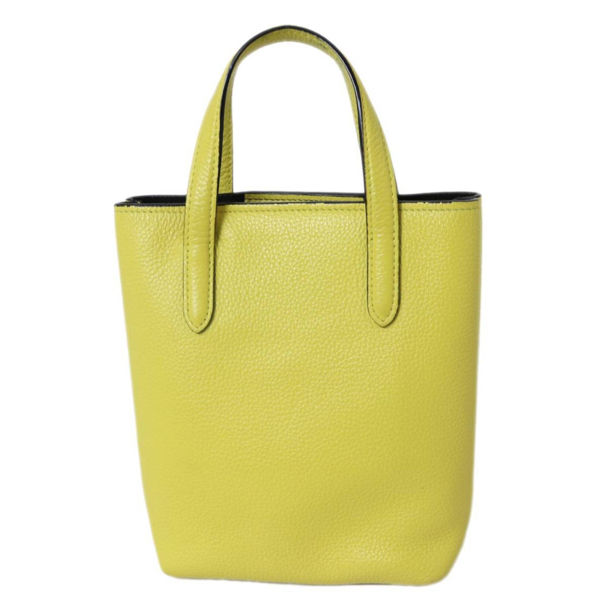 Salvatore Ferragamo Lemon Yellow Shoulder Bag Tote Bag (Pre-Owned)